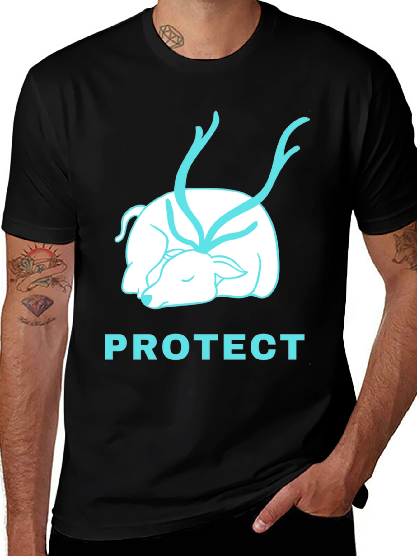 Variant 13 of Protect Wildlife Black Graphic Tee