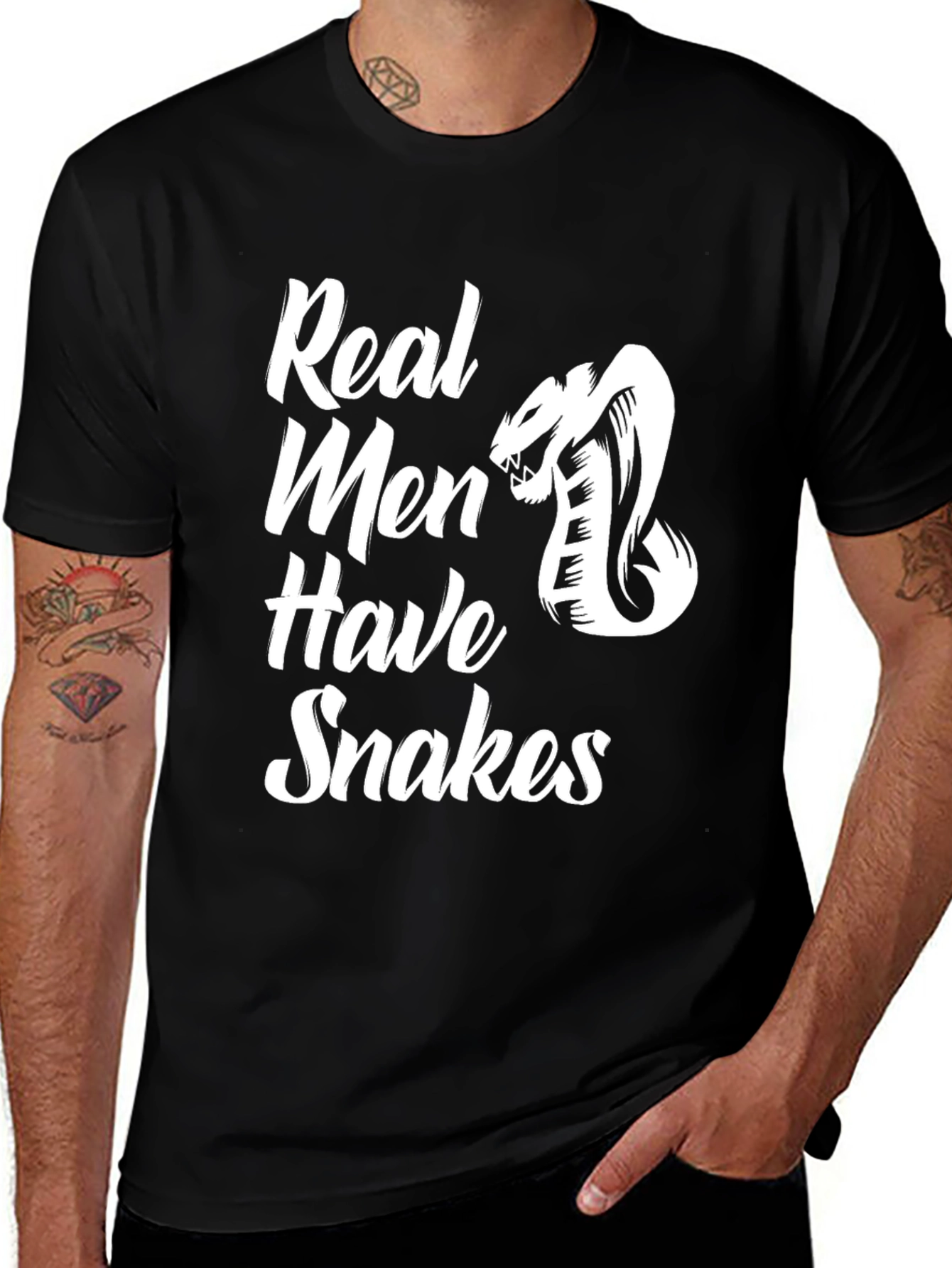 Variant 26 of Real Men Have Snakes Graphic T-Shirt