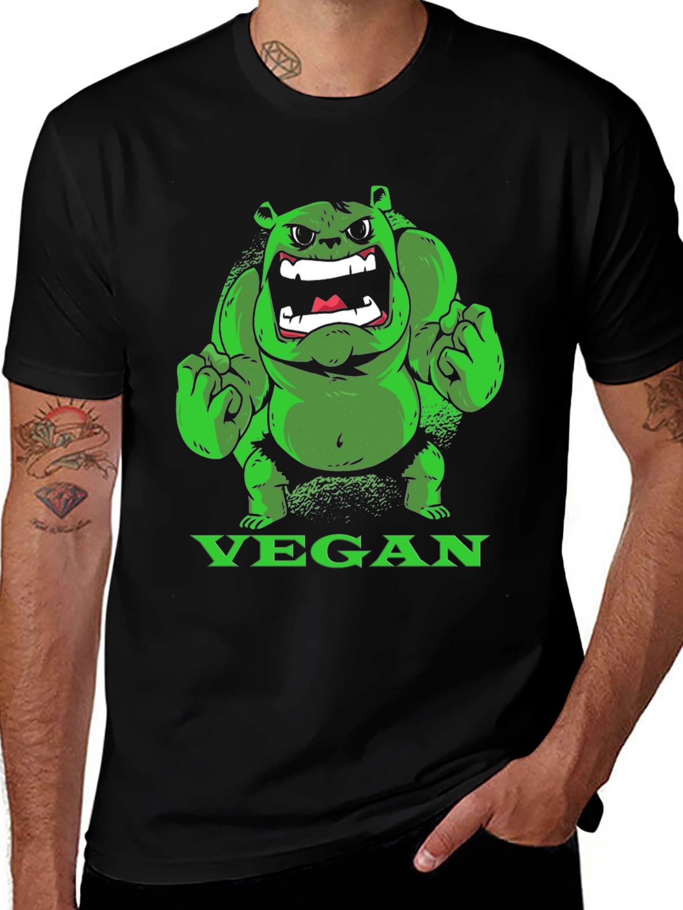 Vegan Hulk T-Shirt - Green Monster Tee