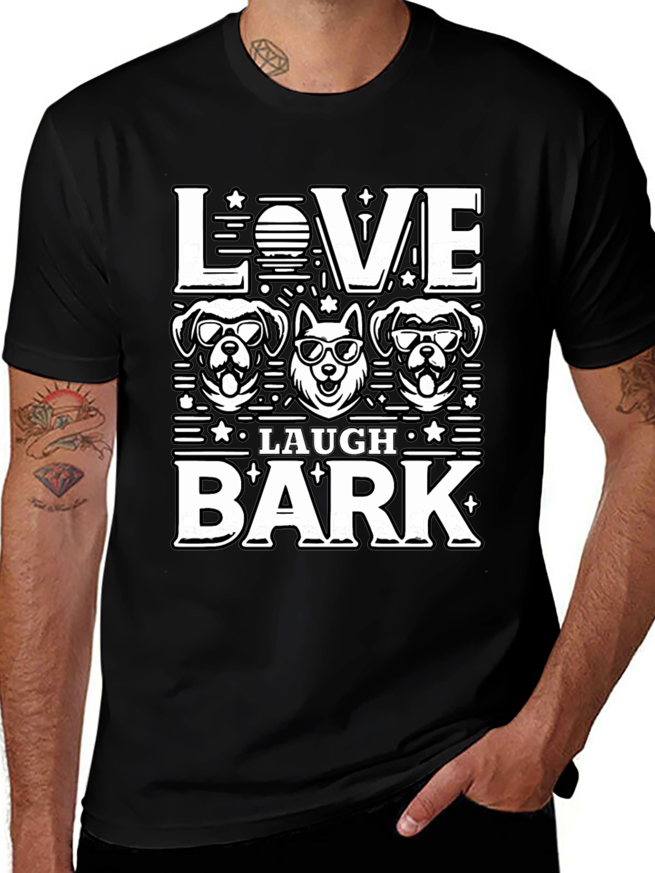 Variant 15 of Love Laugh Bark Dog T-Shirt