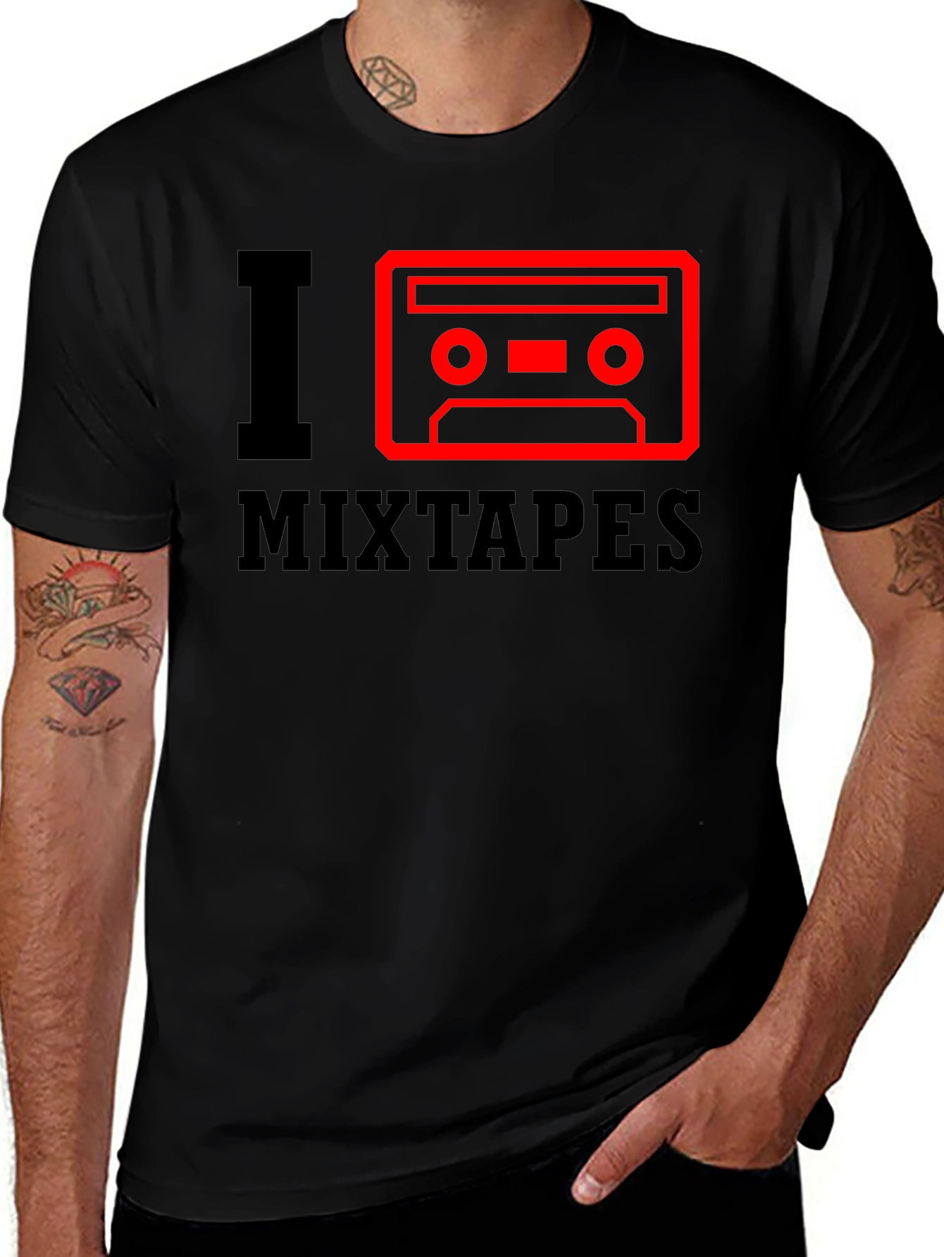 Variant 16 of I Love Mixtapes Graphic T-Shirt - Retro Style