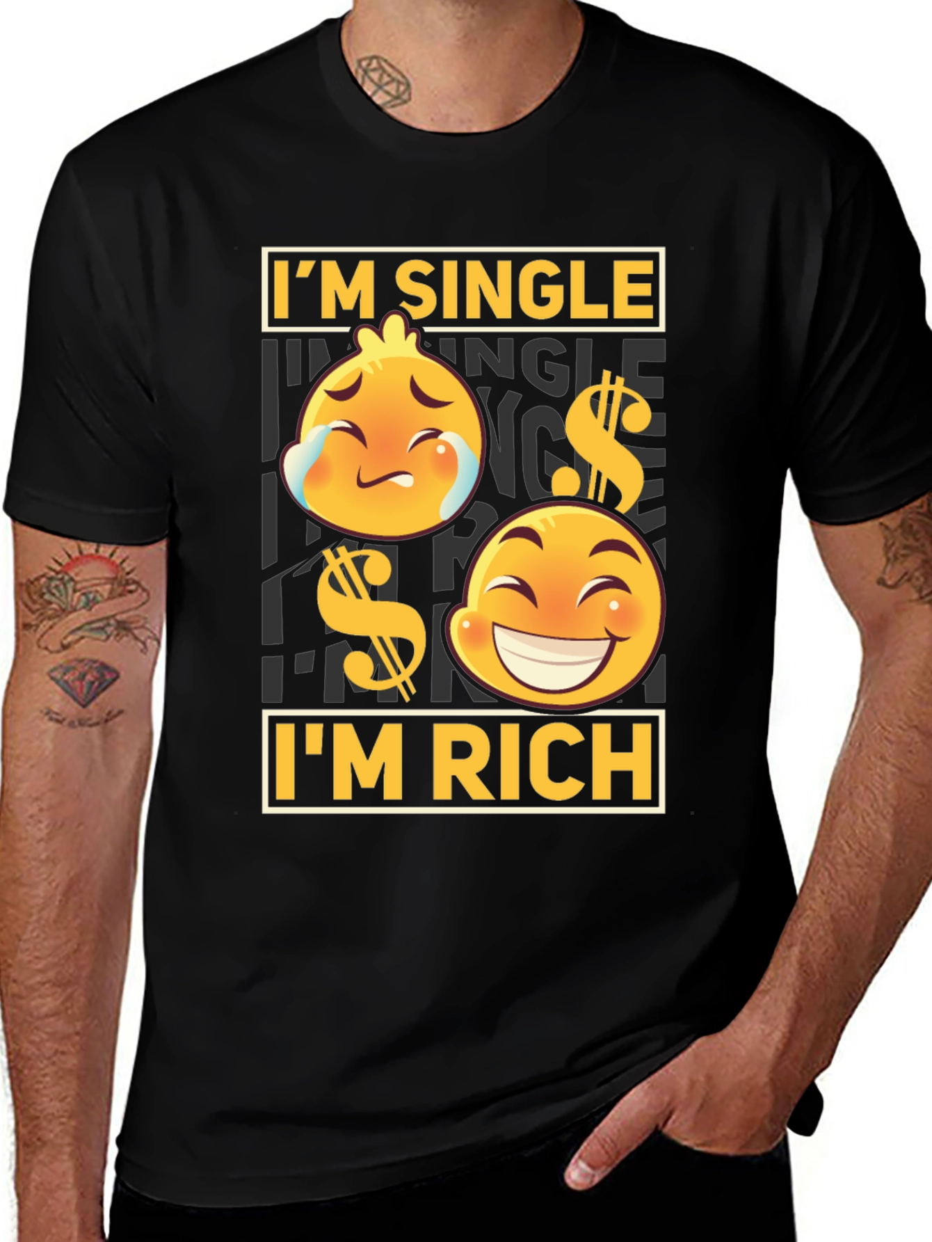 Variant 25 of Single and Rich Graphic Tee