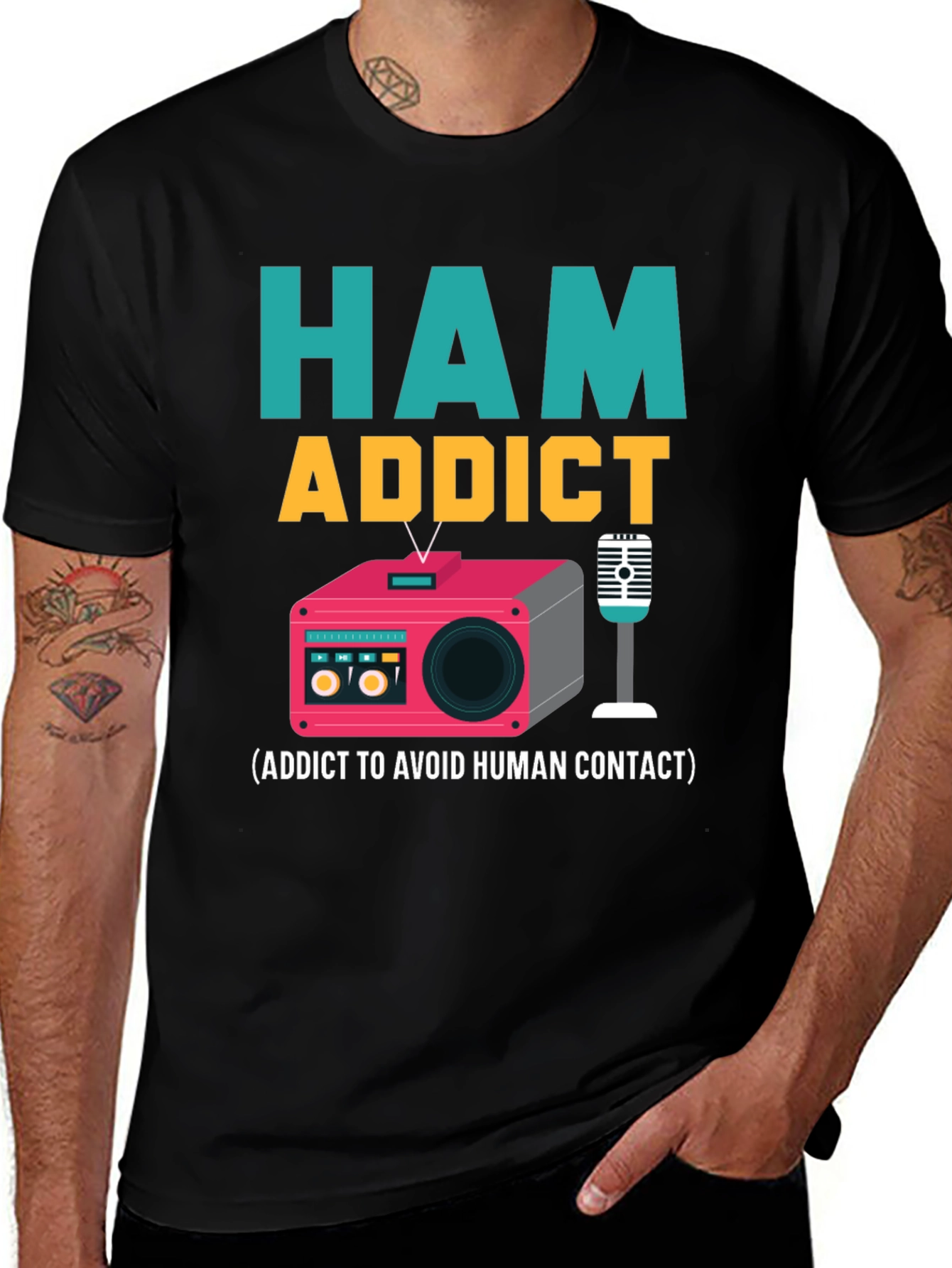 Variant 5 of Ham Radio Addict T-Shirt