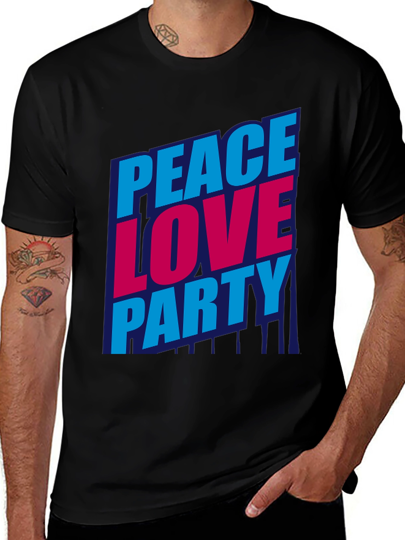 Variant 16 of Peace Love Party Graphic T-Shirt