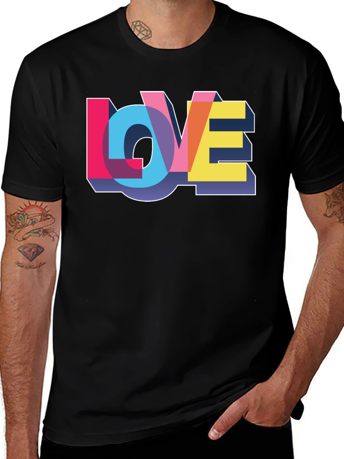 Variant 28 of Colorful LOVE Graphic Tee