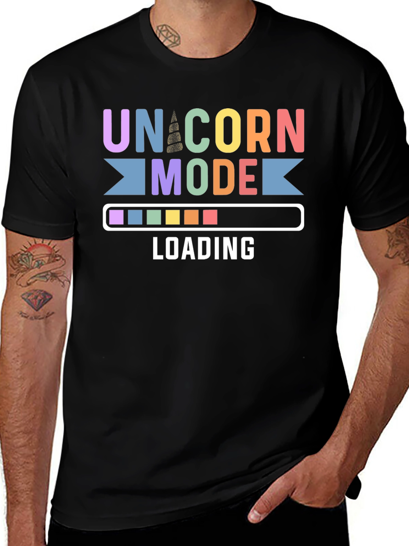 Variant 10 of Unicorn Mode Loading Graphic Tee