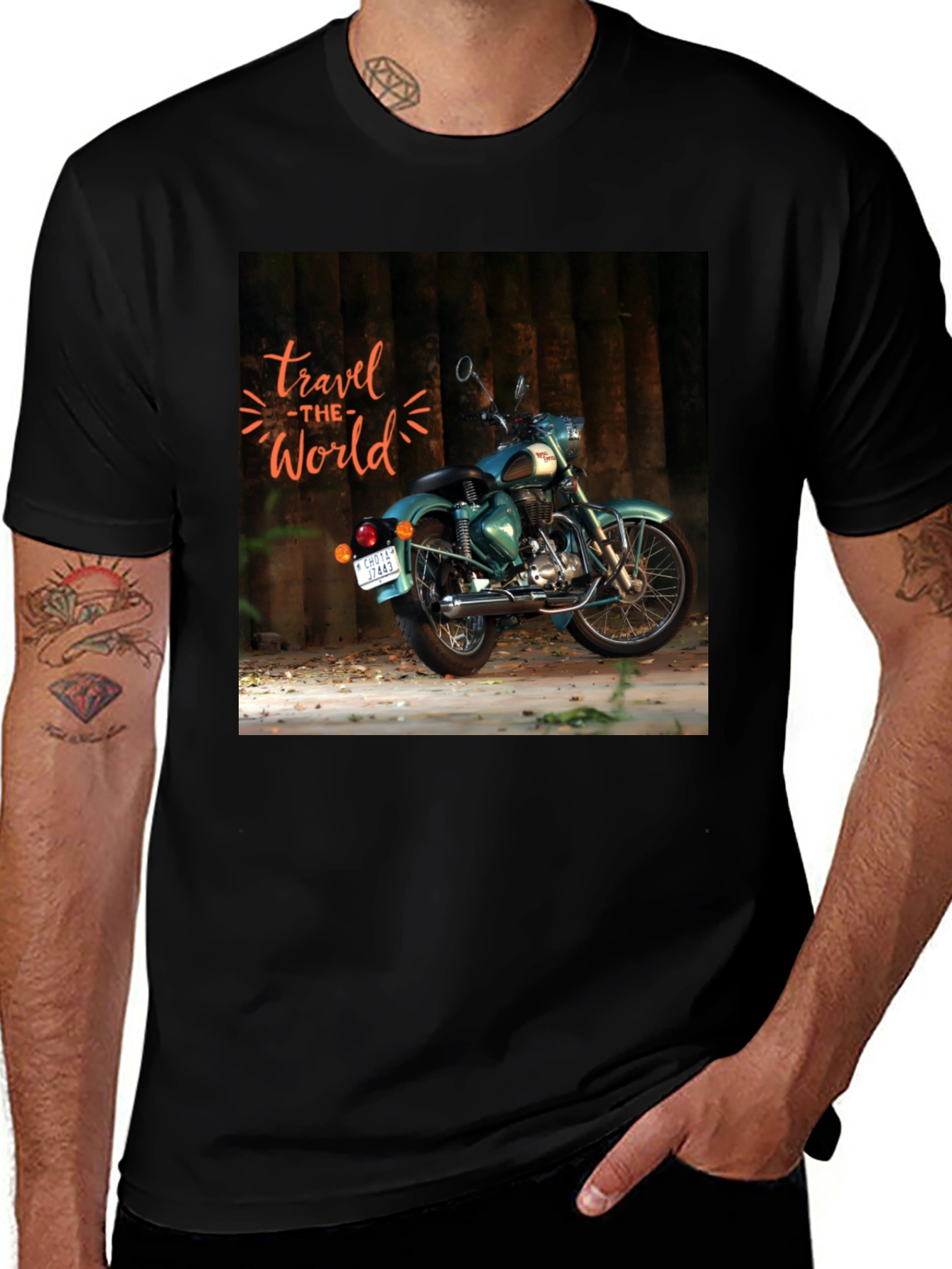 Variant 28 of Travel the World Motorcycle Graphic T-Shirt