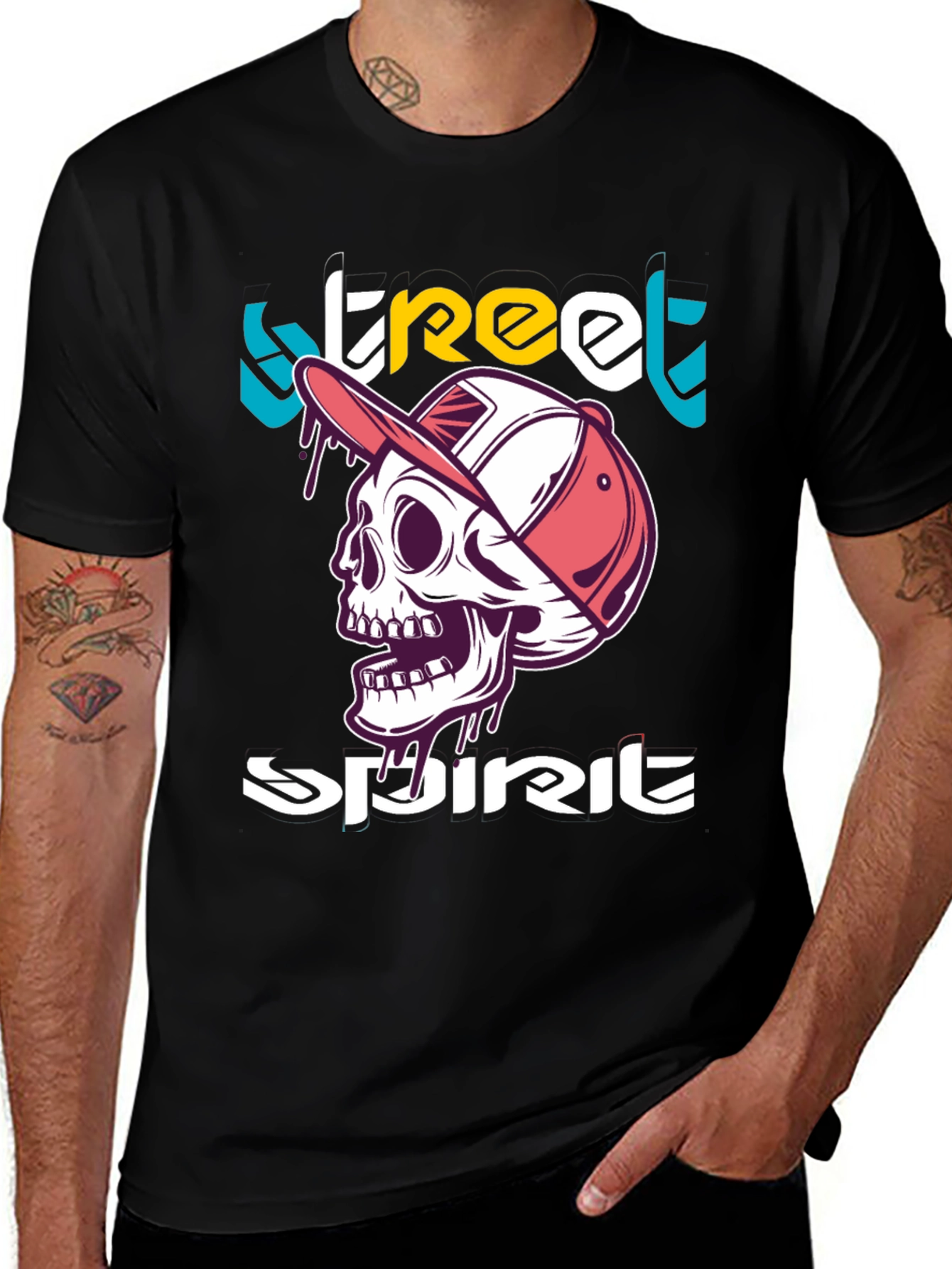 Variant 30 of Street Spirit Skull Graphic Tee