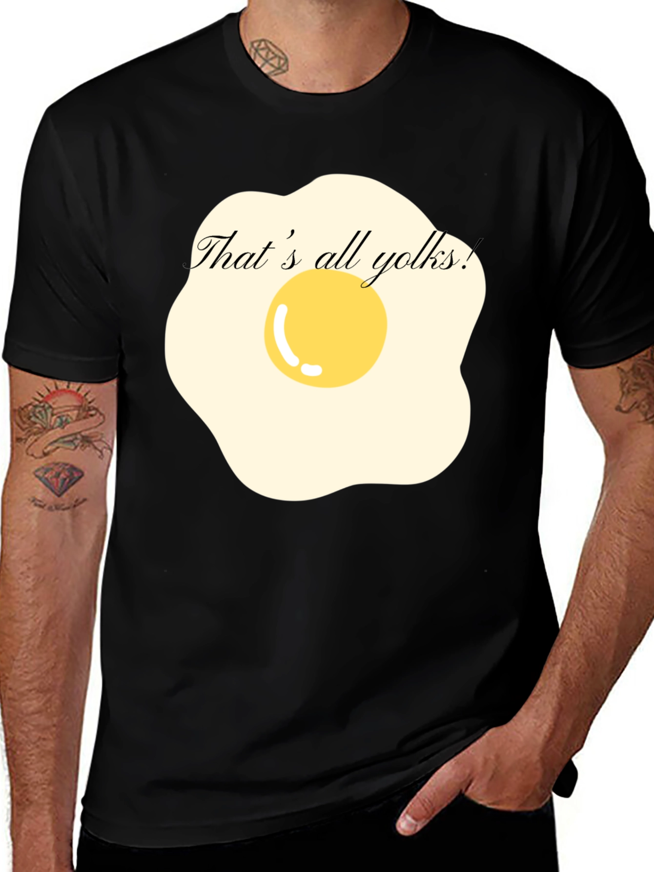 Variant 22 of Funny "That's All Yolks!" Egg T-Shirt