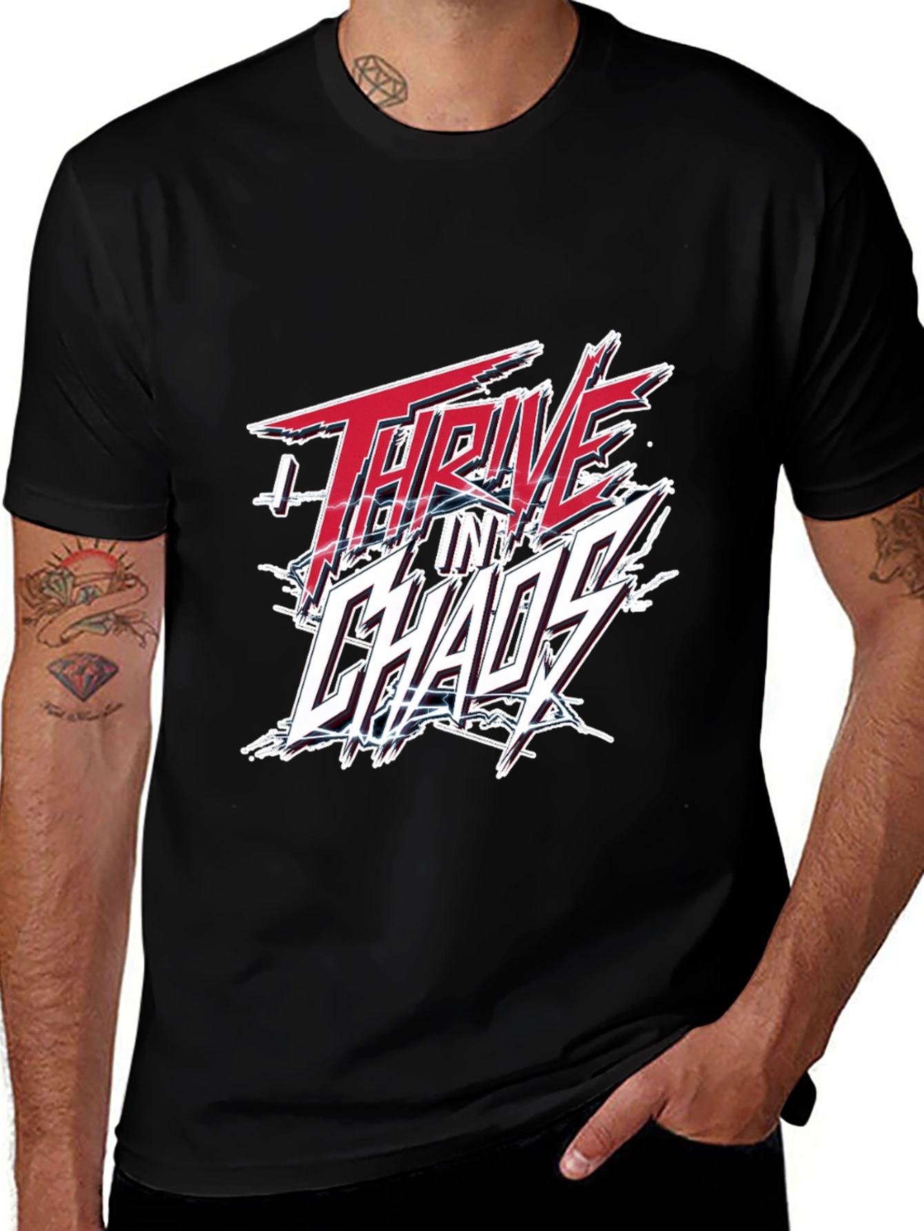 Variant 2 of Thrive in Chaos Graphic Print T-Shirt