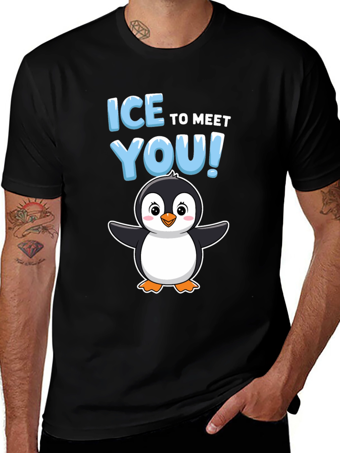 Variant 22 of Ice to Meet You Penguin Graphic T-Shirt