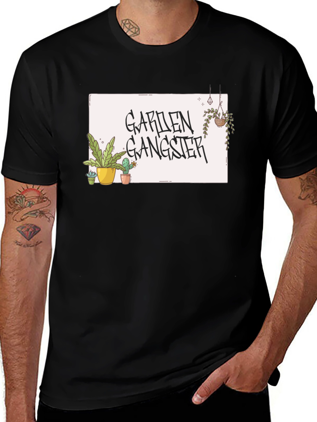 Black Garden Gangster Black T-Shirt main image