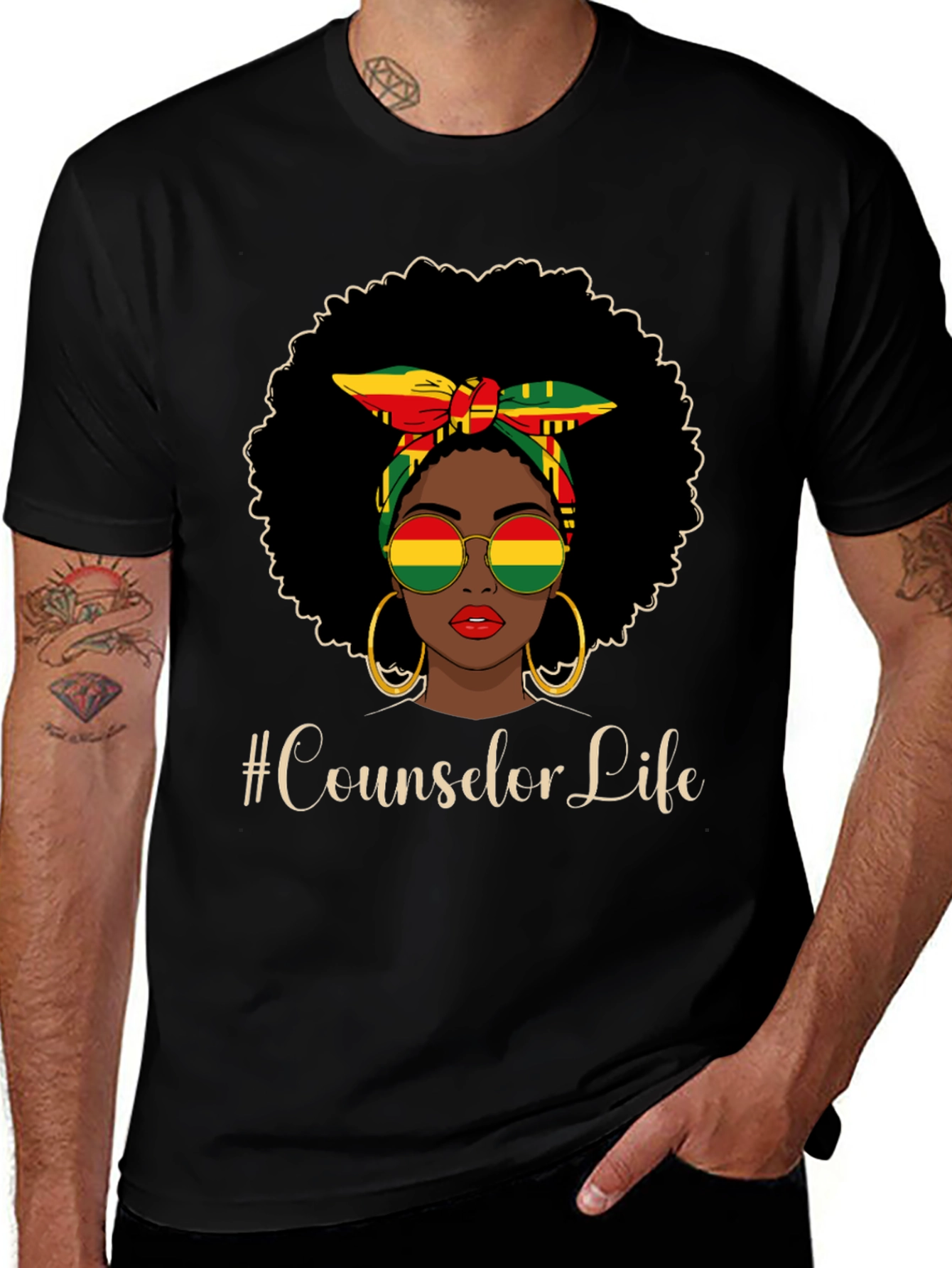 Counselor Life Black Pride Tee