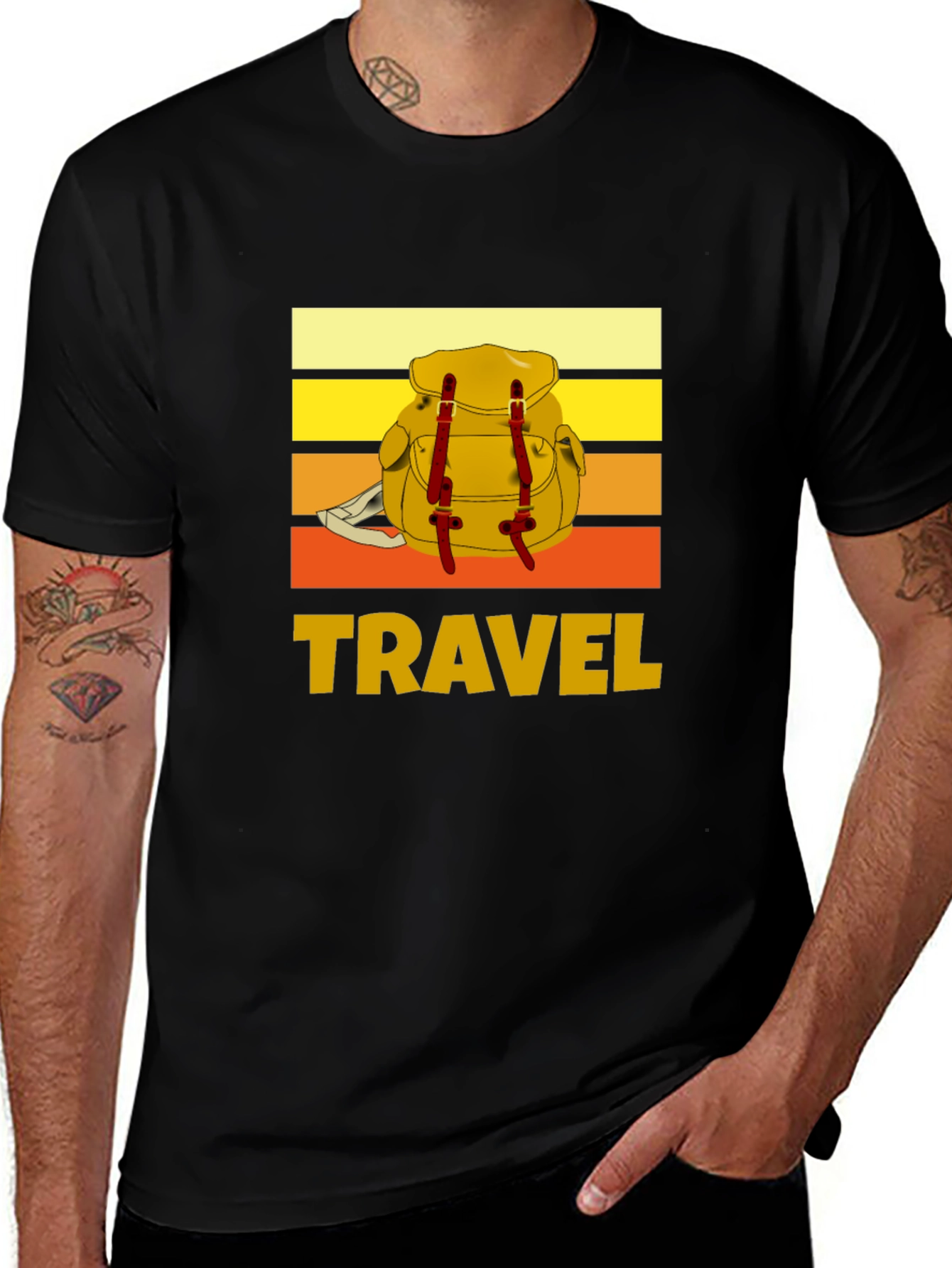 Variant 3 of Travel Backpack Graphic Tee - Adventure Ready