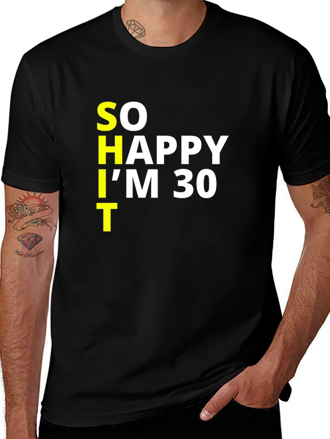 Variant 17 of Funny 30th Birthday T-Shirt - So Happy I'm 30