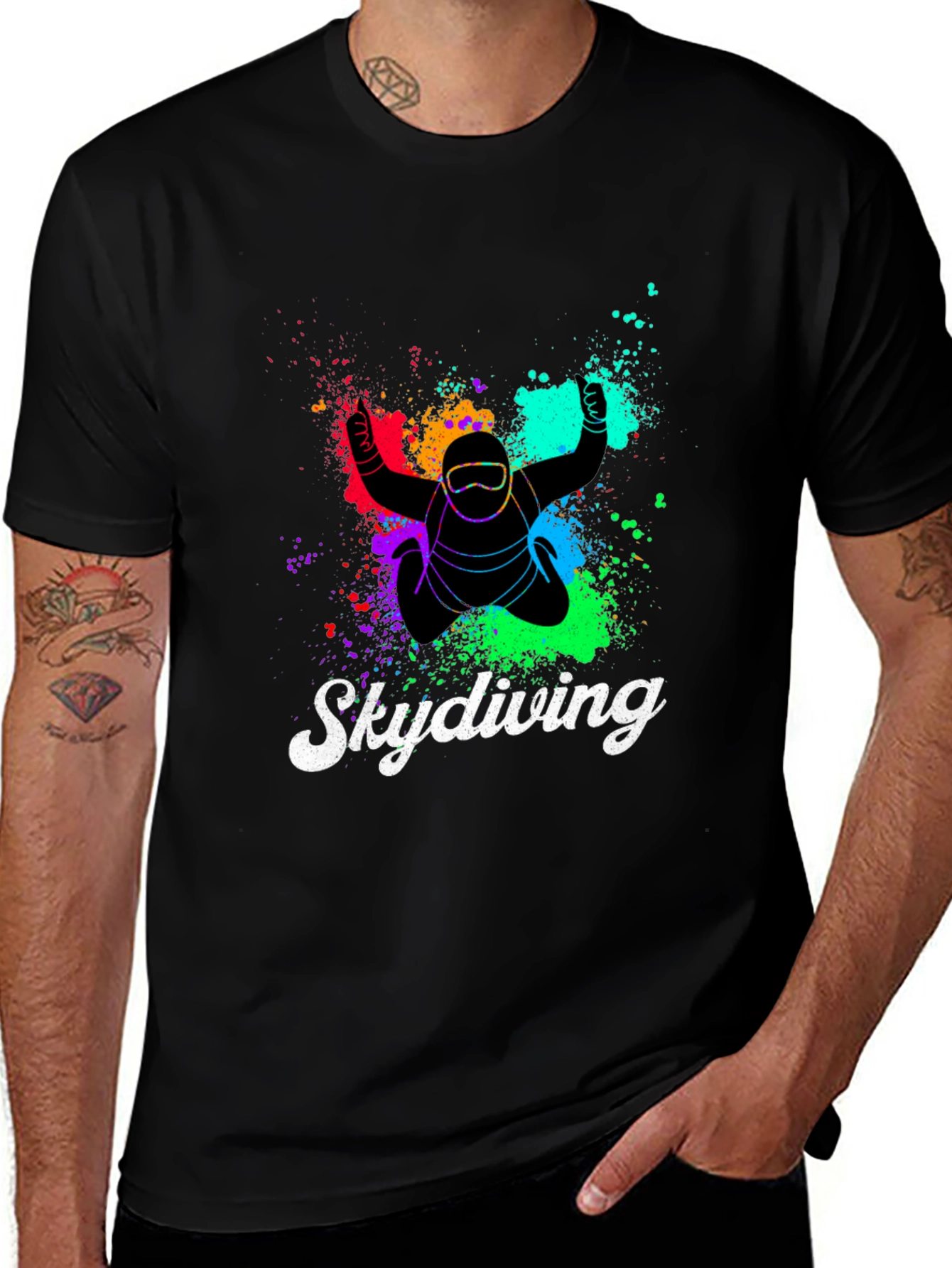 Variant 7 of Skydive Splatter T-Shirt - Bold Graphic Tee