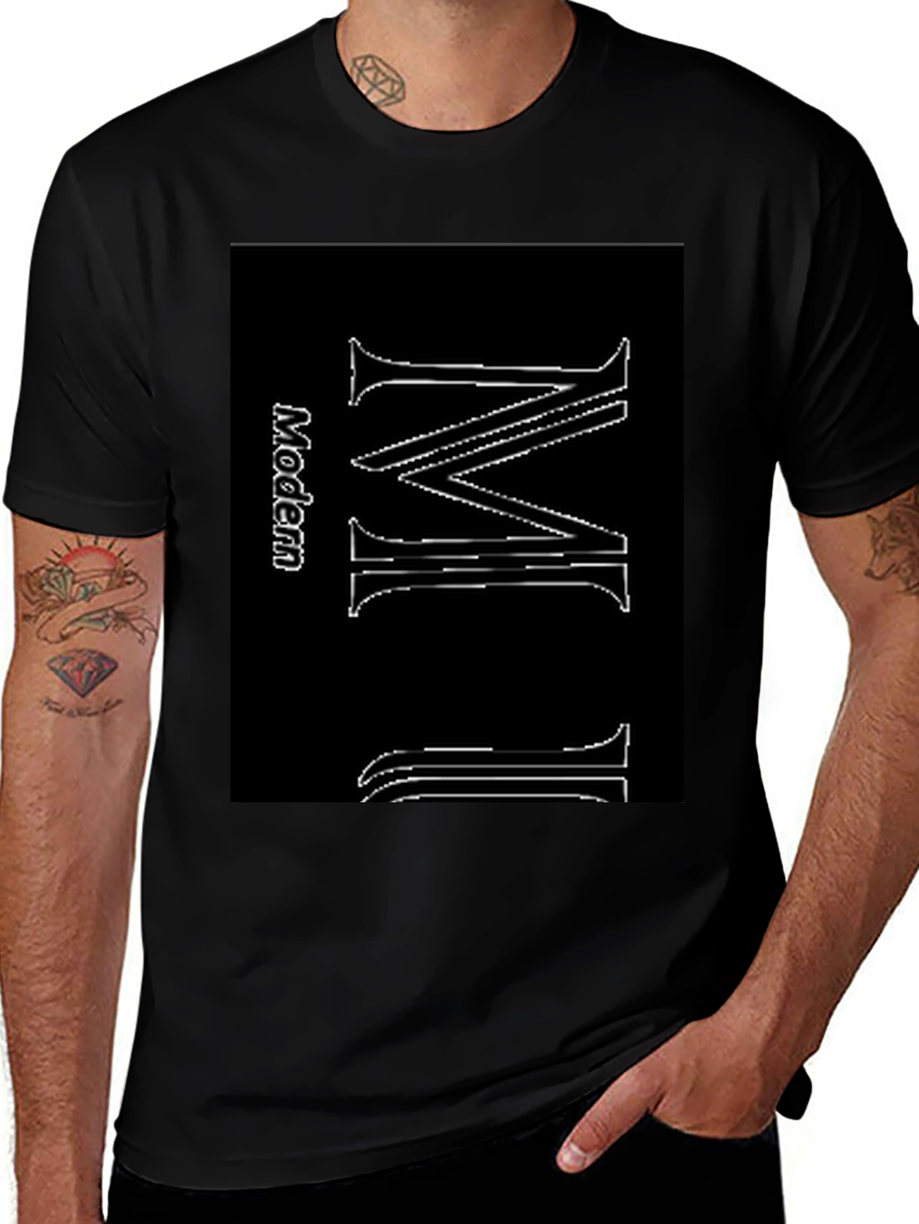 Variant 26 of Modern M T-Shirt - Stylish Design