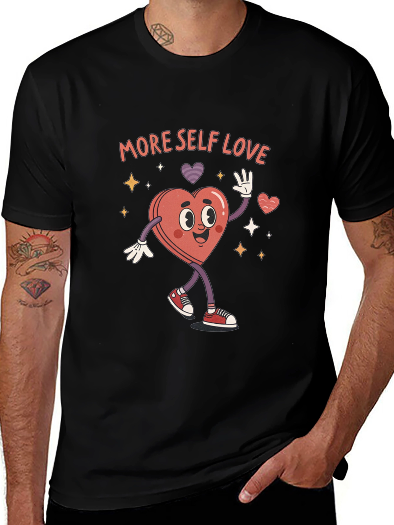 Variant 2 of More Self Love Graphic Black Tee