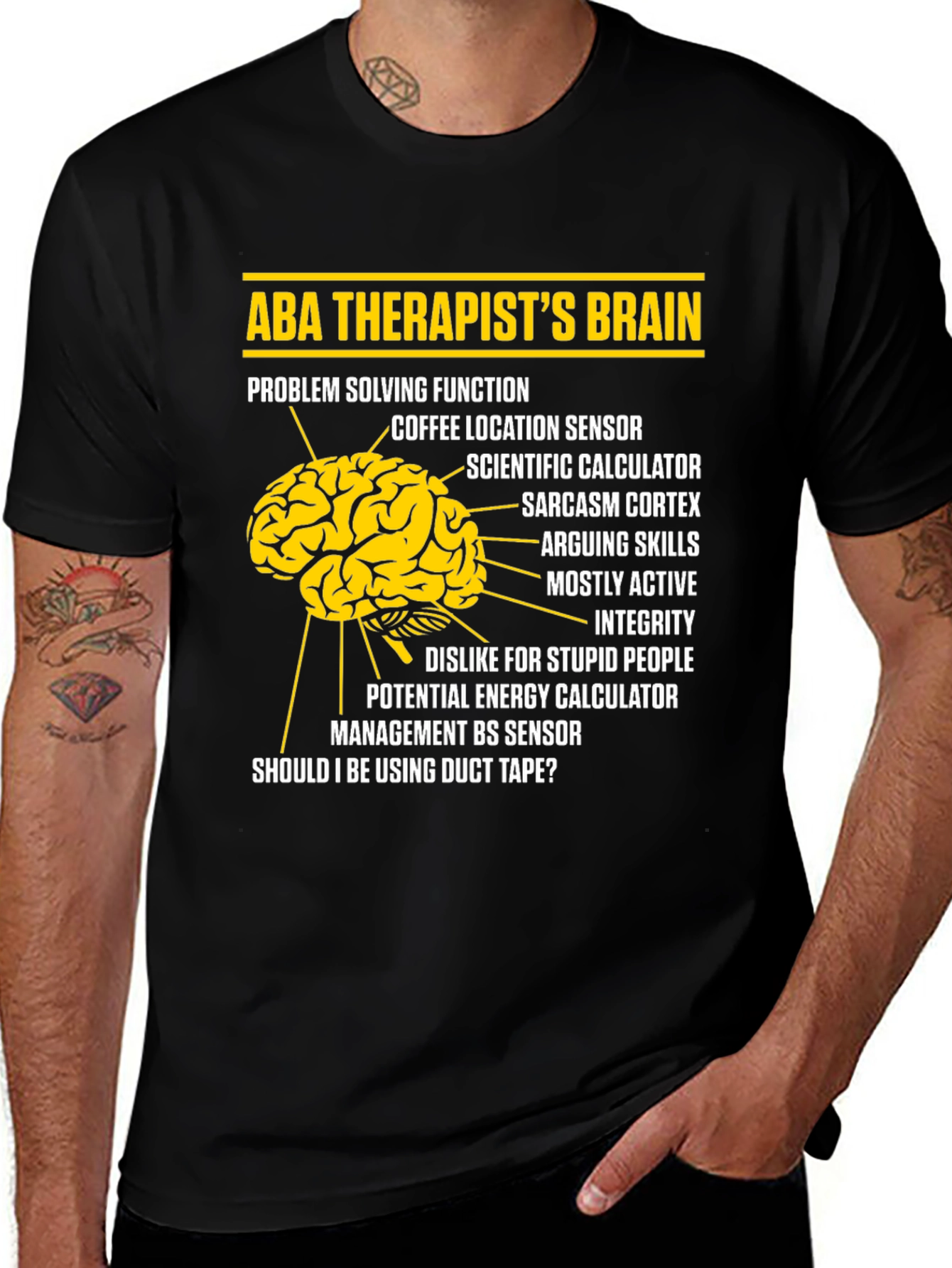 ABA Therapist's Brain T-Shirt - Funny & Unique!