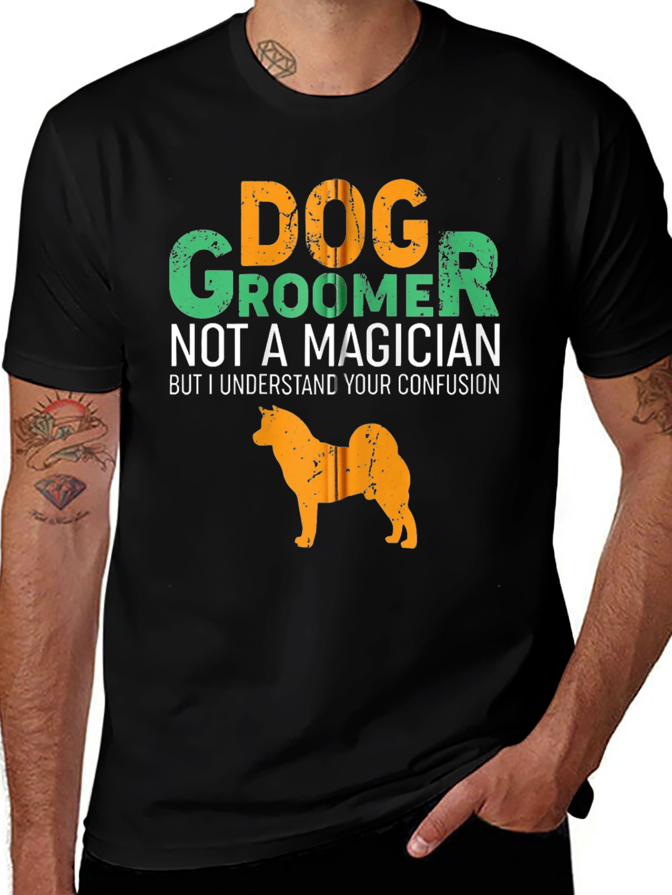 Variant 15 of Dog Groomer T-Shirt - Not a Magician Tee