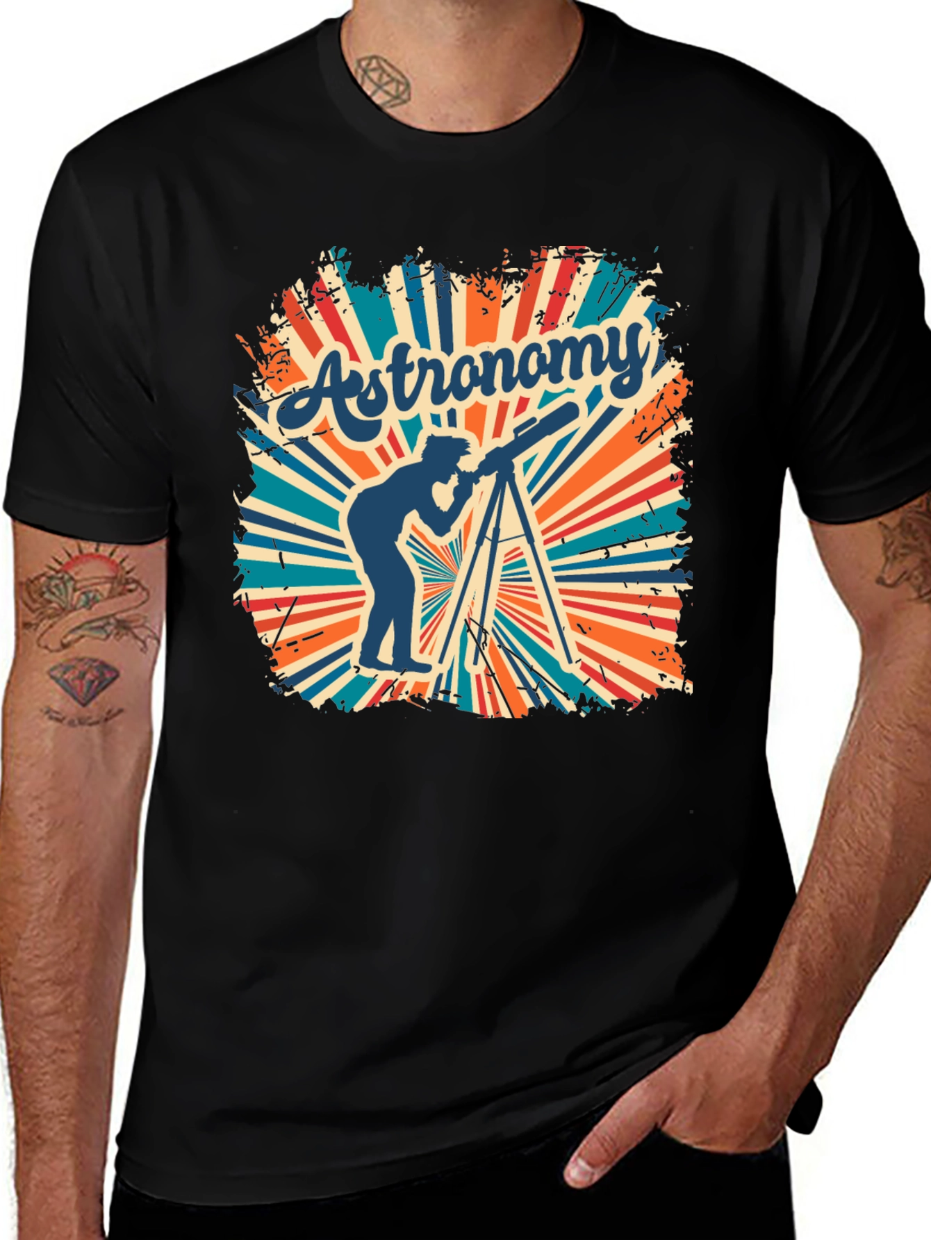 Variant 14 of Astronomy Tee - Retro Telescope Graphic T-Shirt