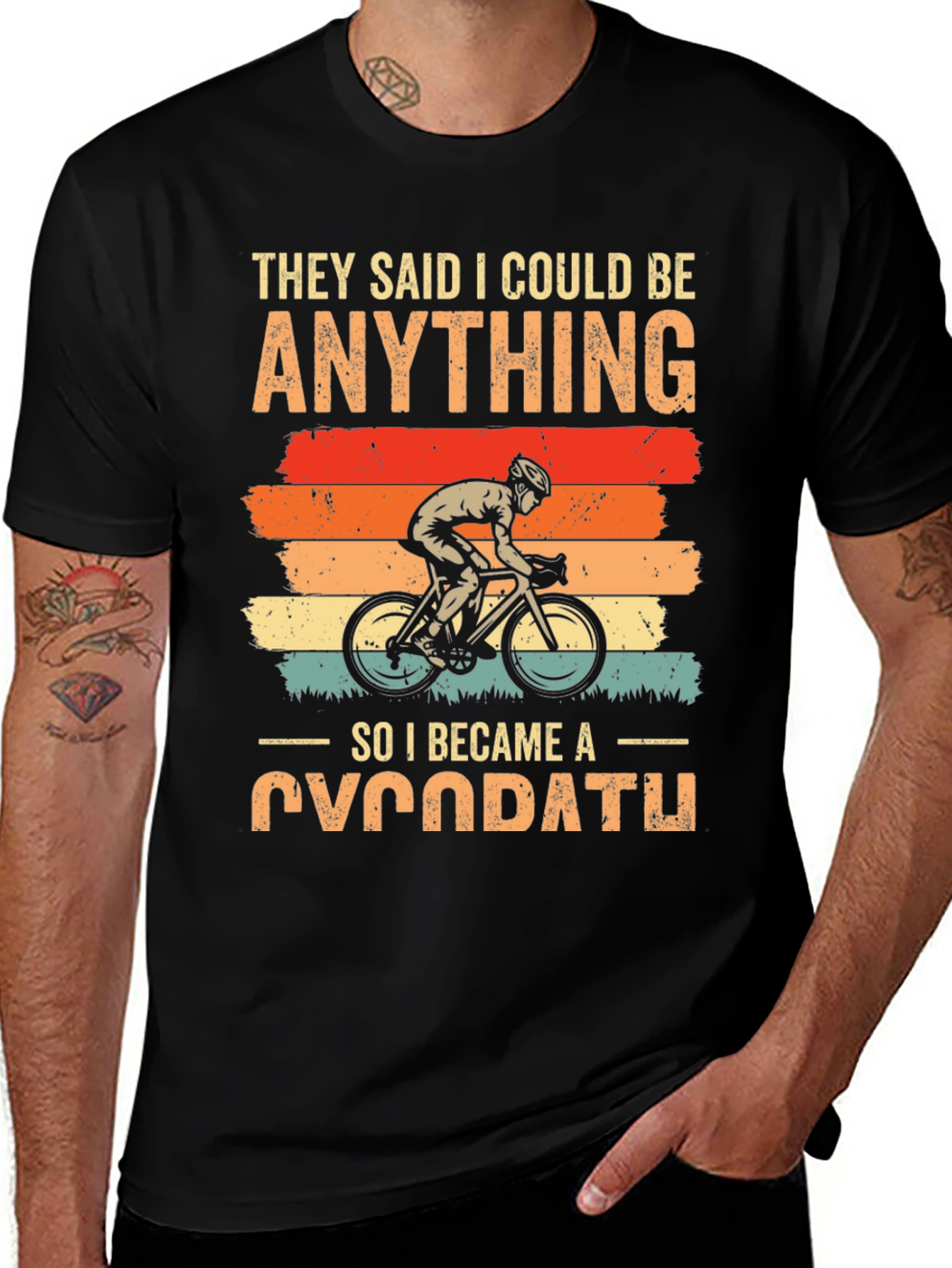 Variant 22 of Cyclopath T-Shirt - Cycling Humor Tee