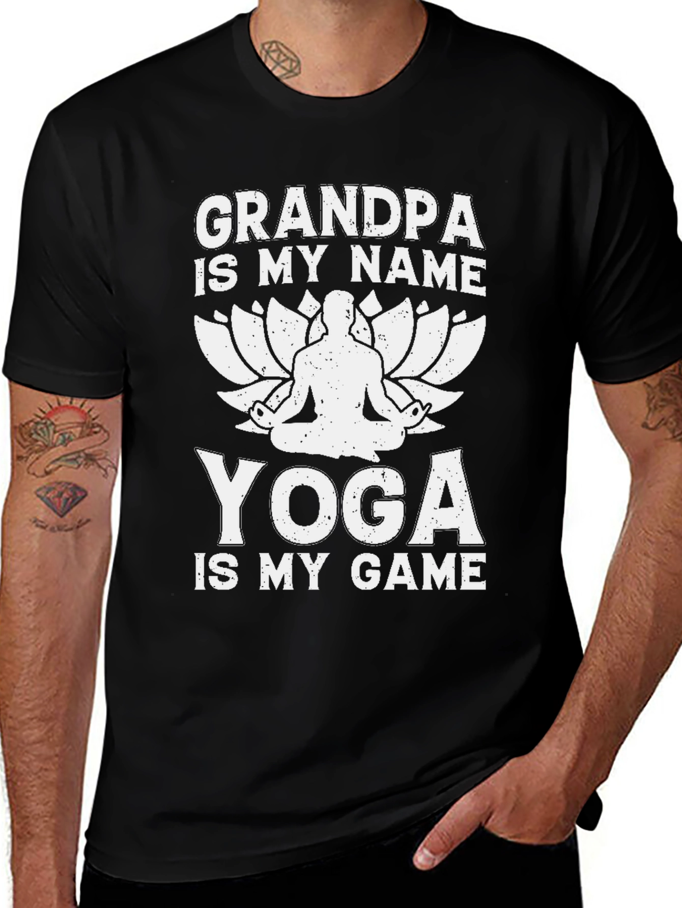 Variant 10 of Grandpa Yoga T-Shirt - Men's Funny Yoga Tee