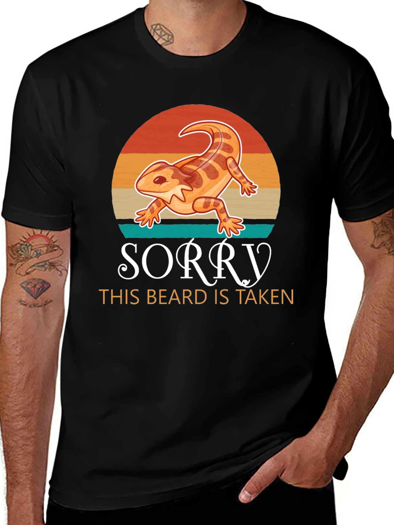 Variant 19 of Sorry This Beard is Taken T-Shirt, Bearded Dragon Tee