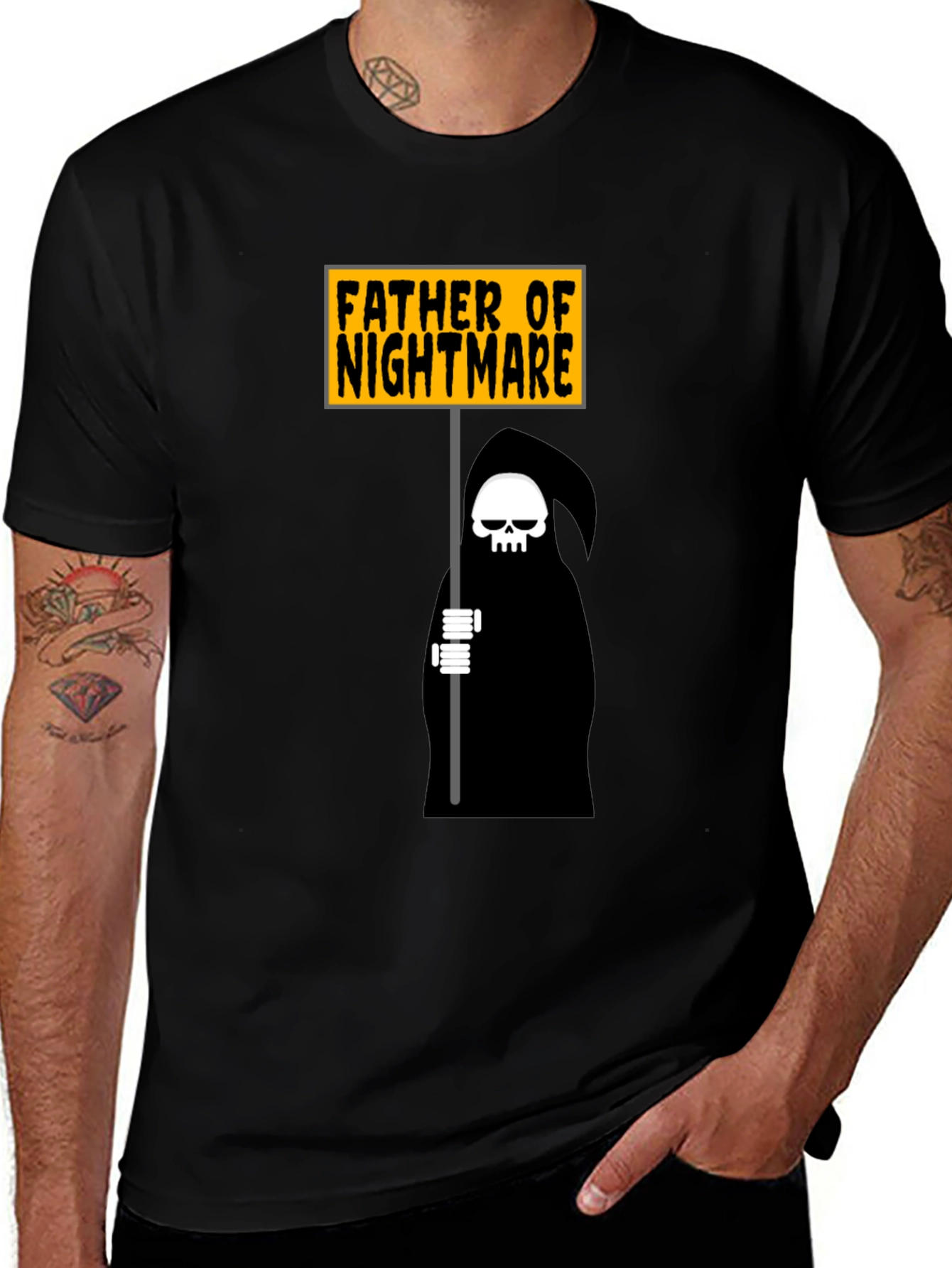 Variant 22 of Father of Nightmare Graphic Tee - Black T-Shirt