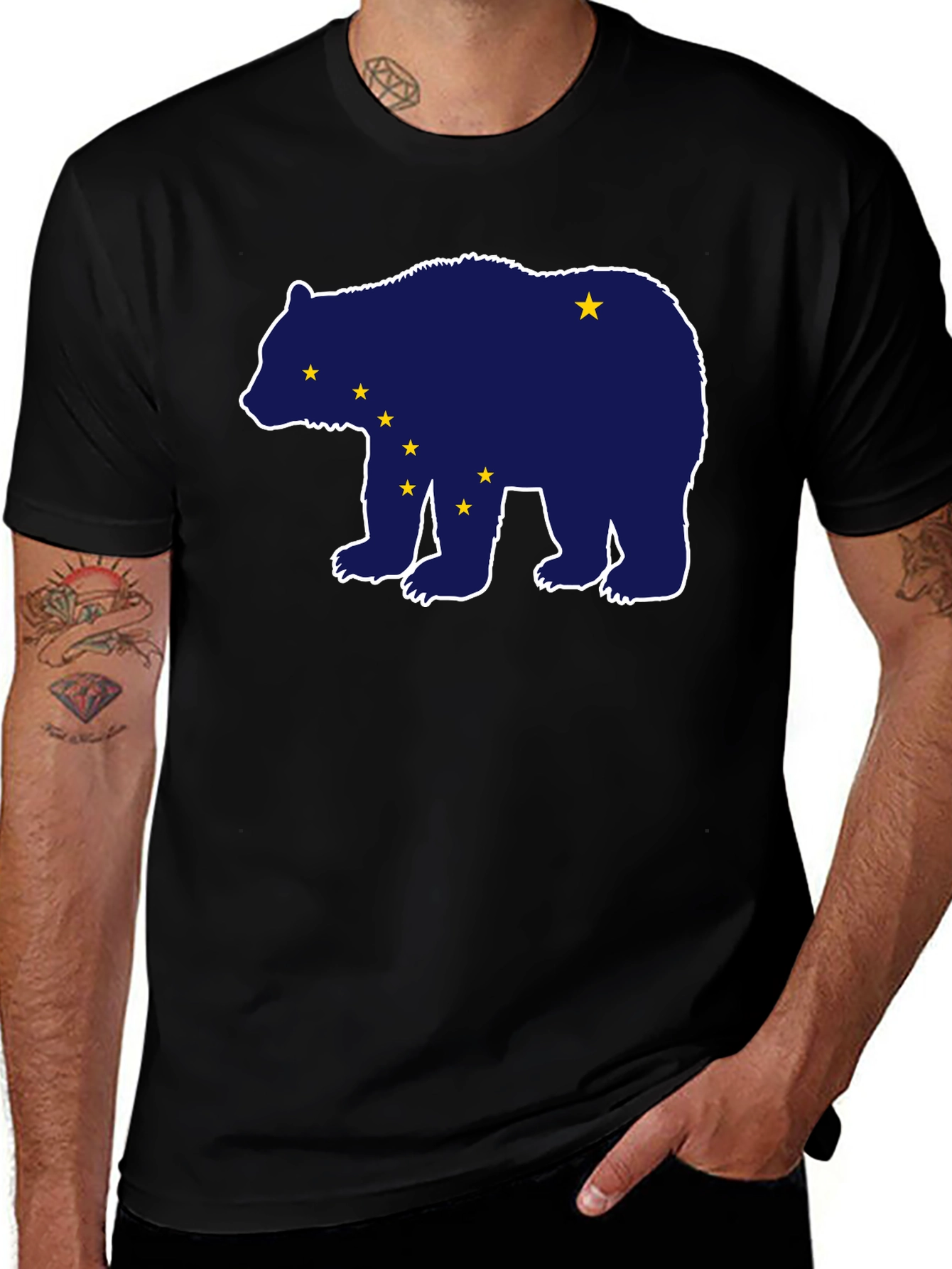 Alaska Bear T-Shirt - Midnight Blue