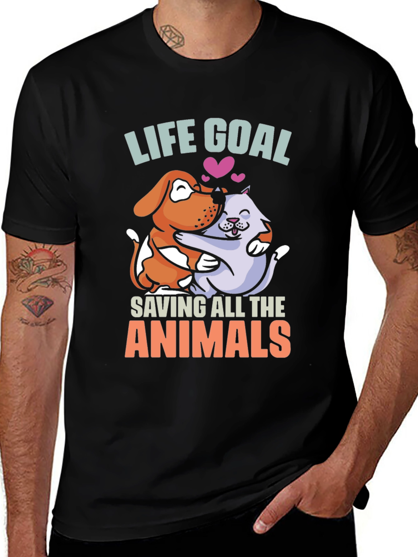 Variant 19 of Life Goal: Saving All the Animals T-Shirt