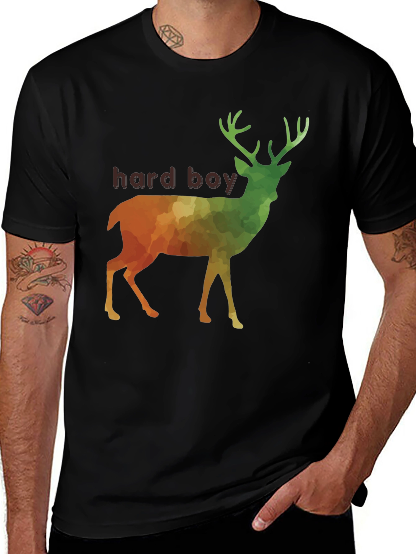 Variant 18 of Hard Boy Deer Graphic T-Shirt