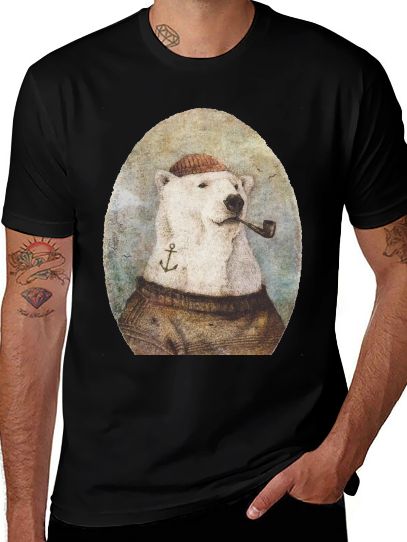 Polar Bear Sailor Graphic Tee