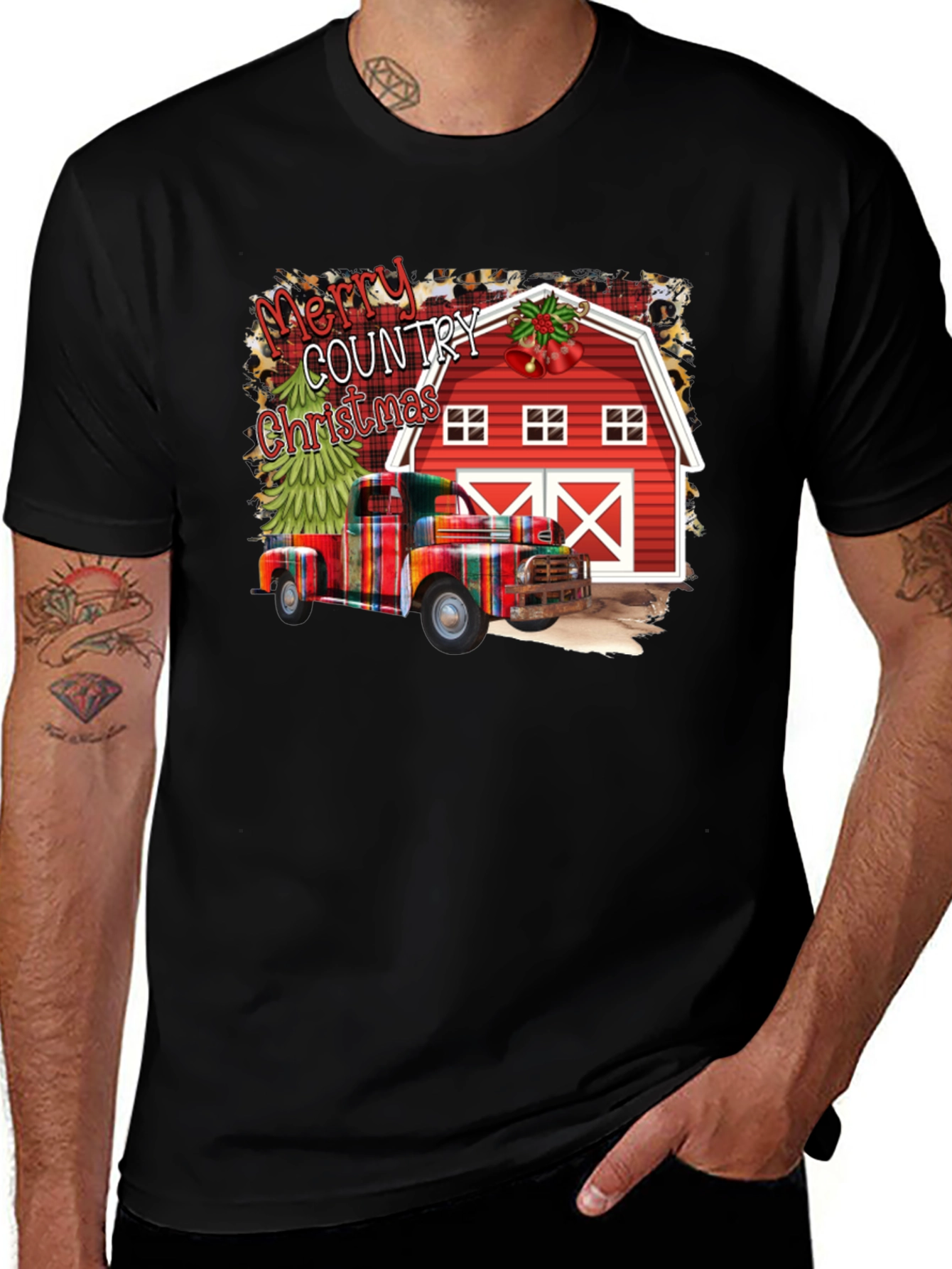 Variant 27 of Merry Country Christmas Graphic Tee