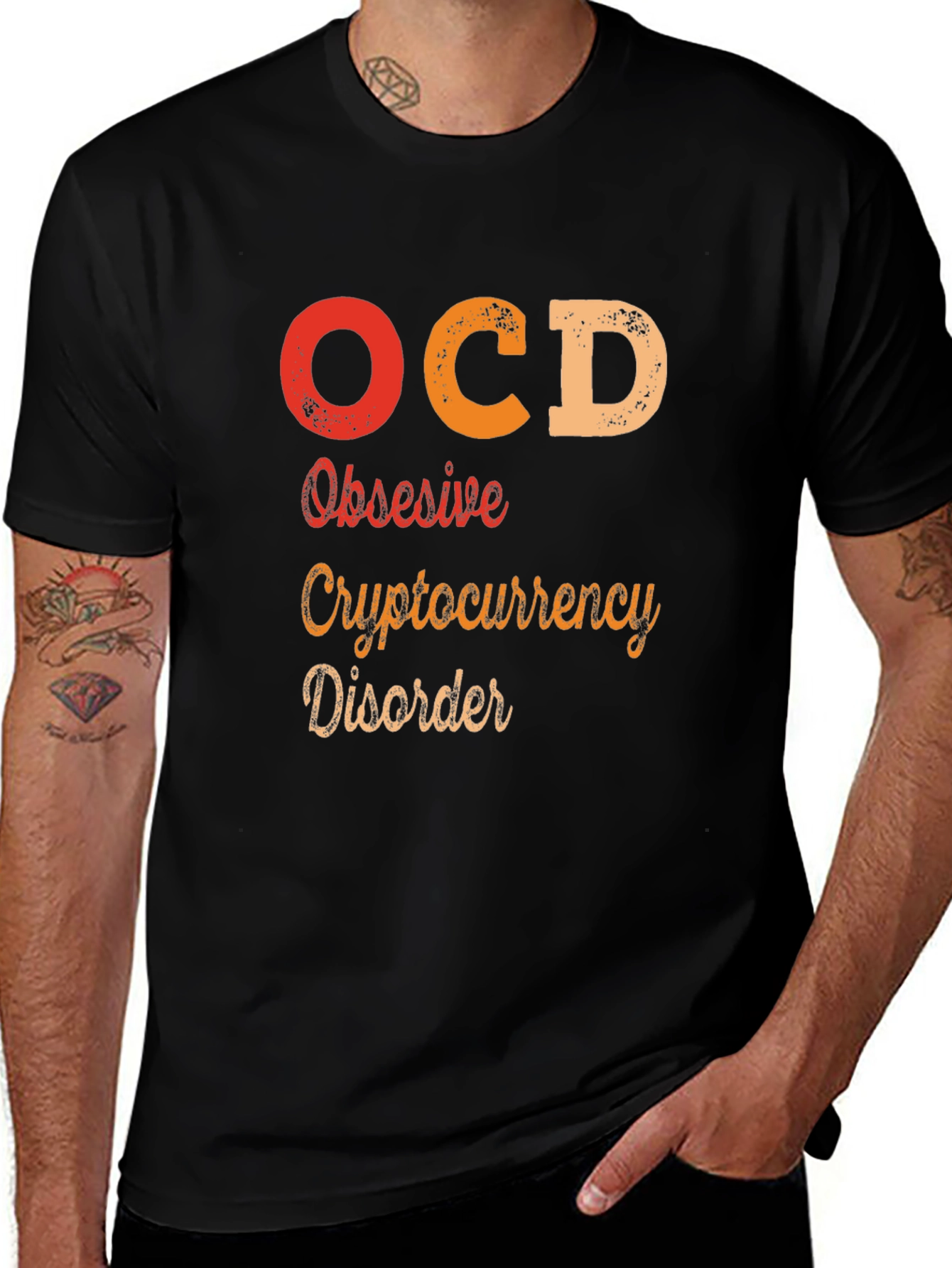 Variant 29 of OCD Obsessive Cryptocurrency Disorder Graphic Tee