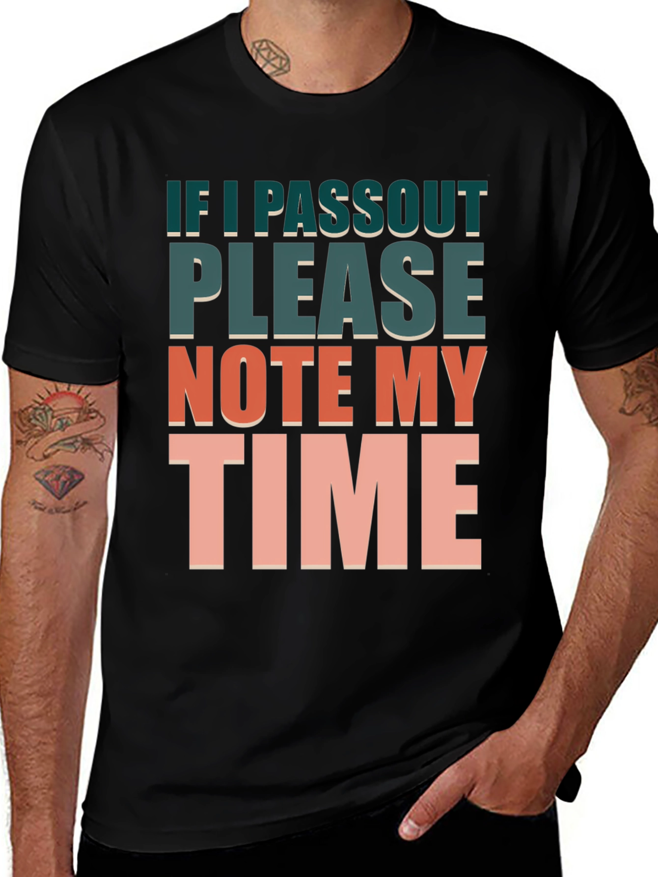 Variant 13 of Humorous Workout T-Shirt: Note My Time