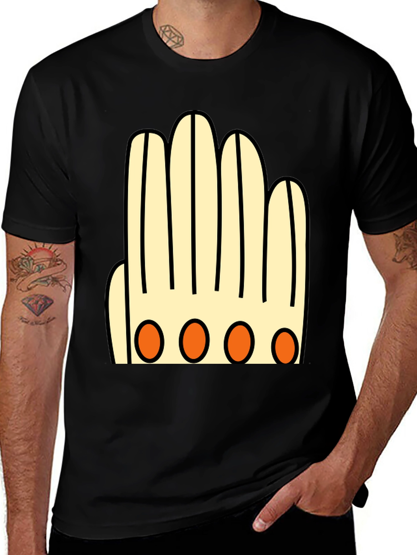 Variant 17 of Cartoon Hand Graphic T-Shirt - Unique Design