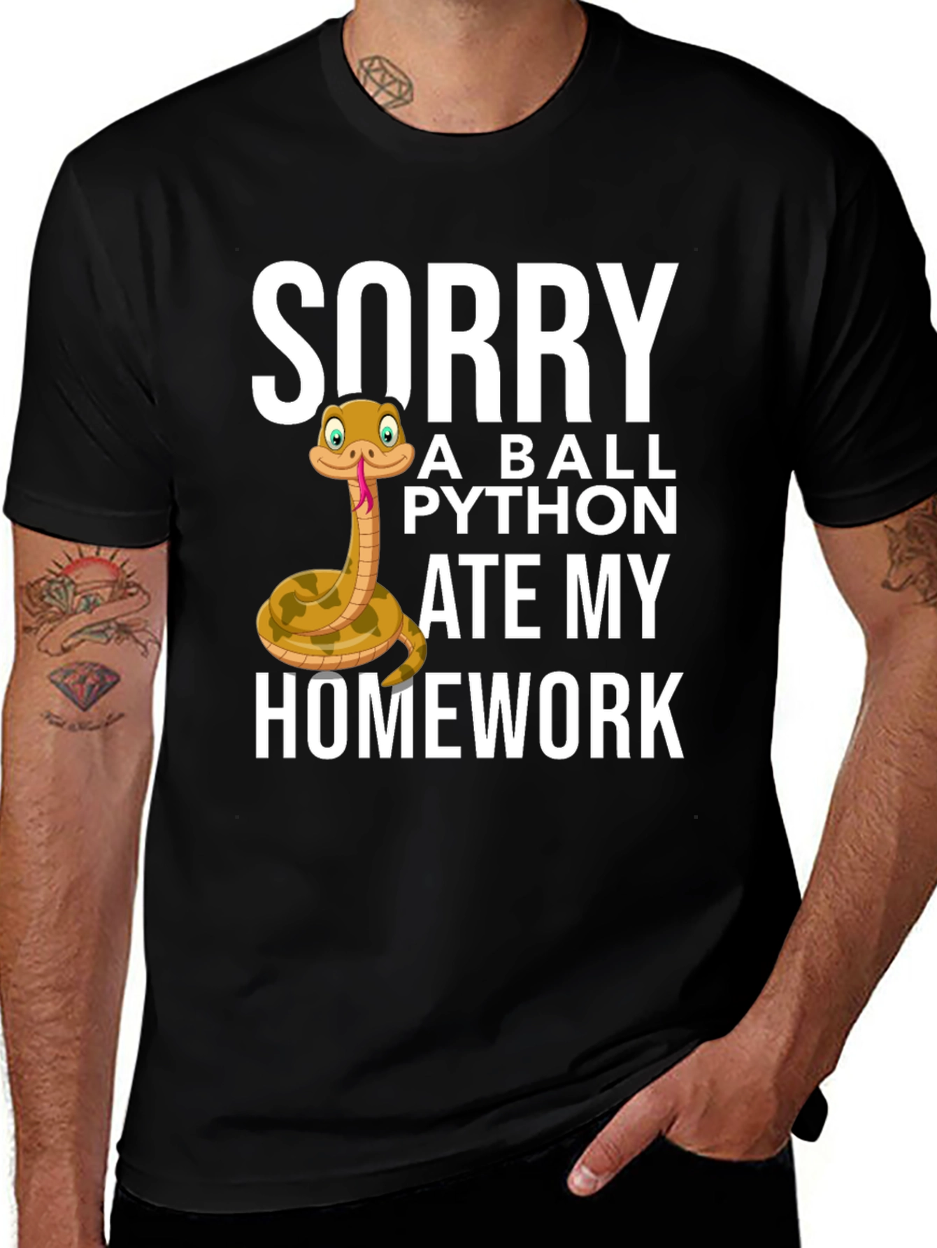 Sorry A Ball Python Ate My Homework T-Shirt