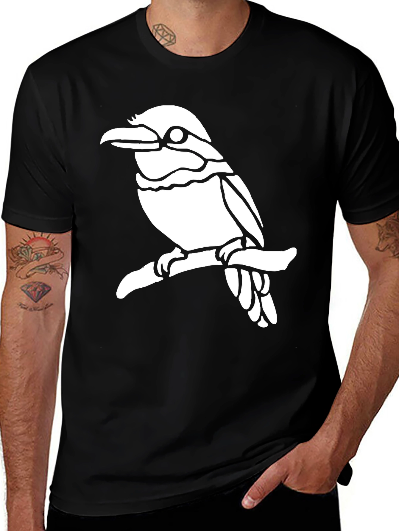 Variant 20 of Bird On Branch Graphic Tee - Black