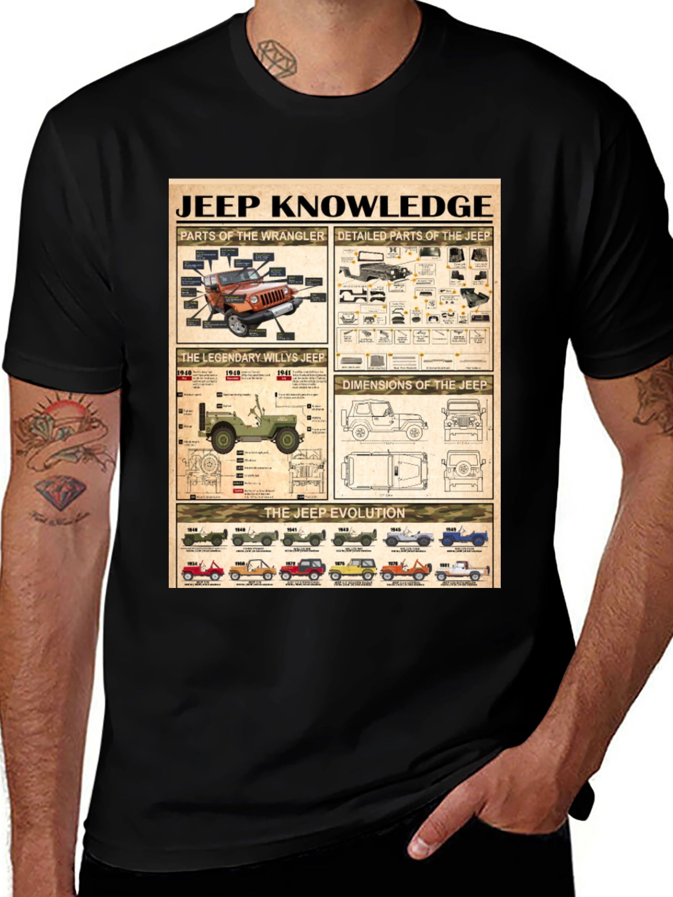 Jeep Knowledge Black T-Shirt