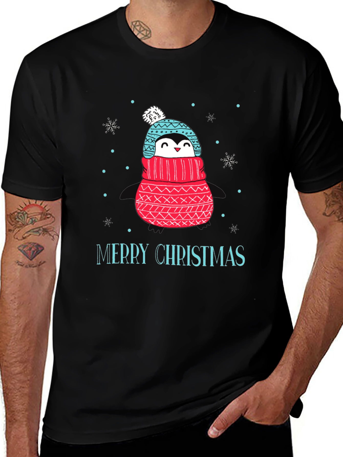 Variant 6 of Festive Penguin Christmas T-Shirt