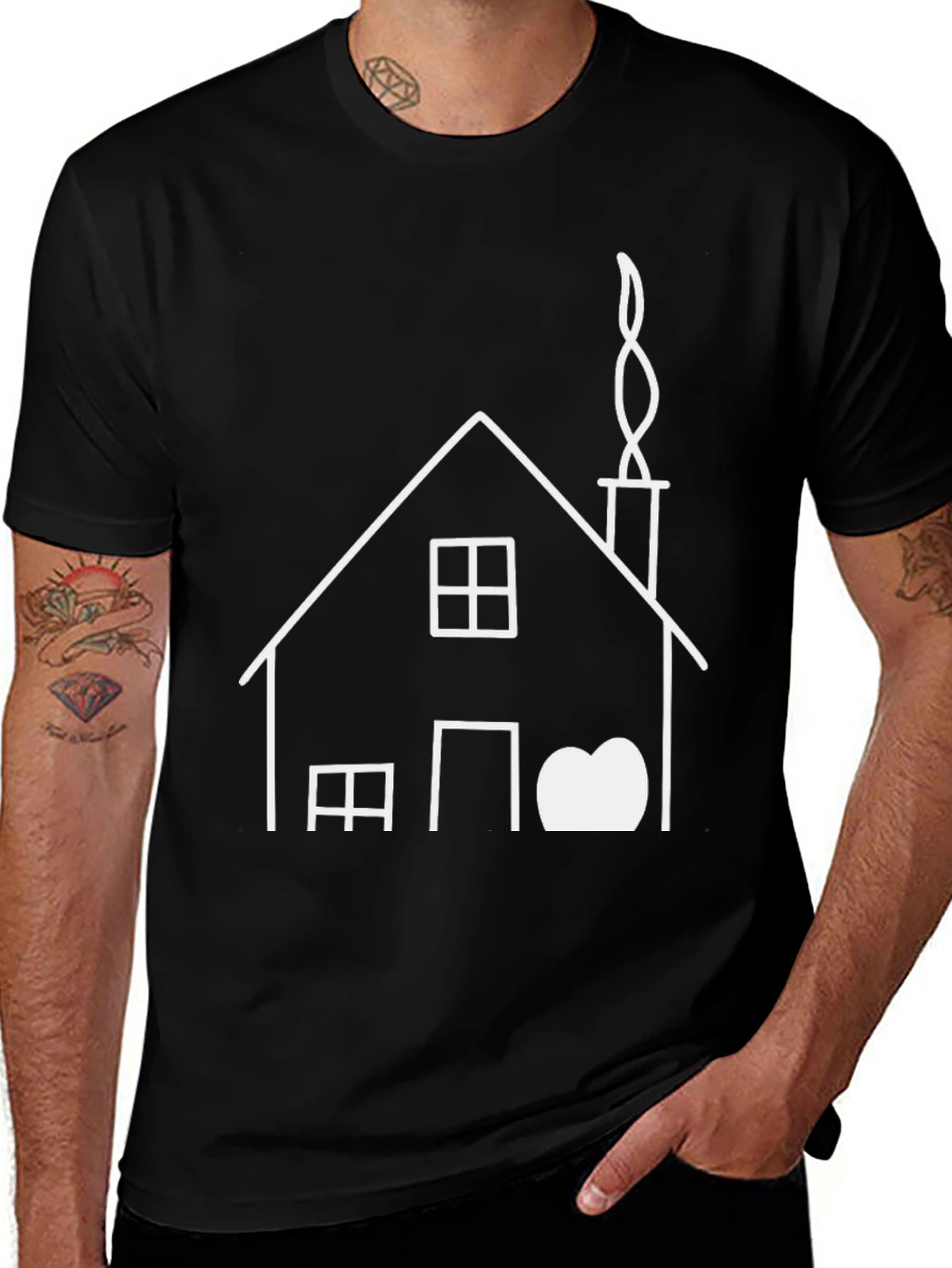 Variant 18 of House Graphic Black T-Shirt