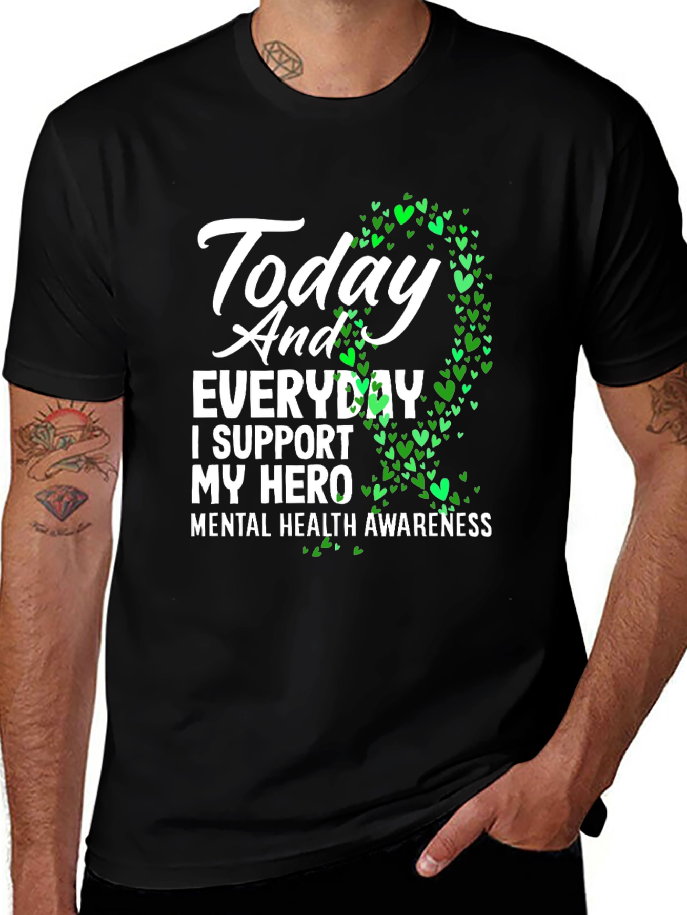 Variant 10 of Mental Health Awareness T-Shirt - Support Your Hero