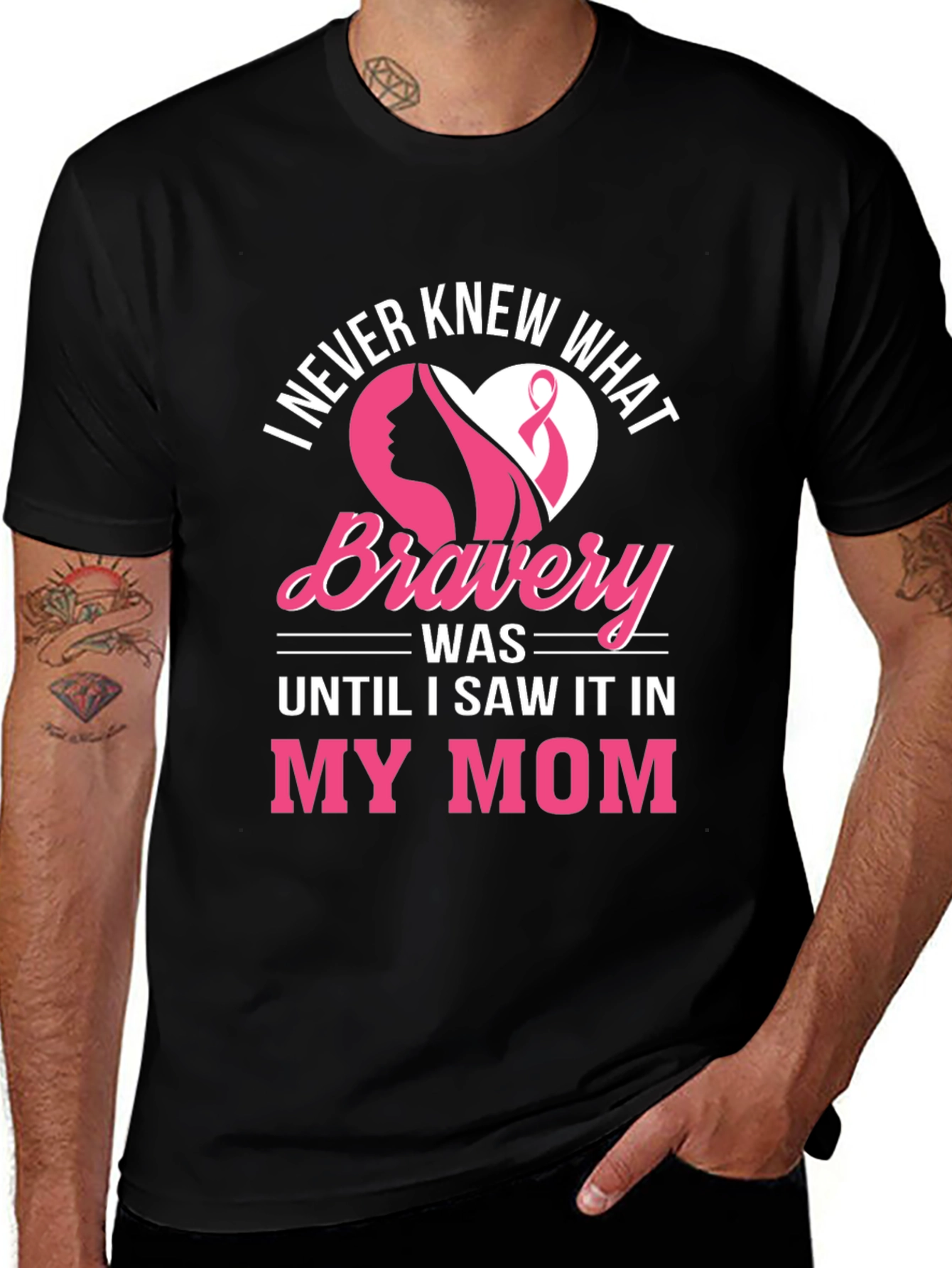 Bravery My Mom Breast Cancer Awareness T-Shirt