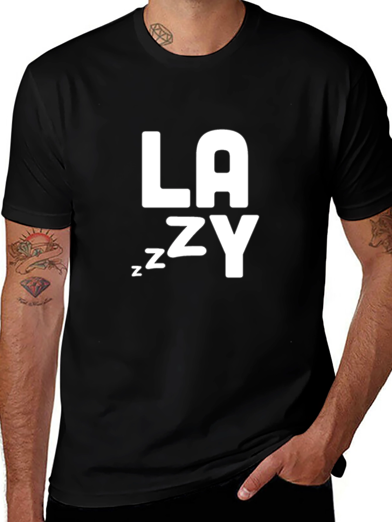 Variant 30 of Lazy T-Shirt - Comfortable Cotton Tee