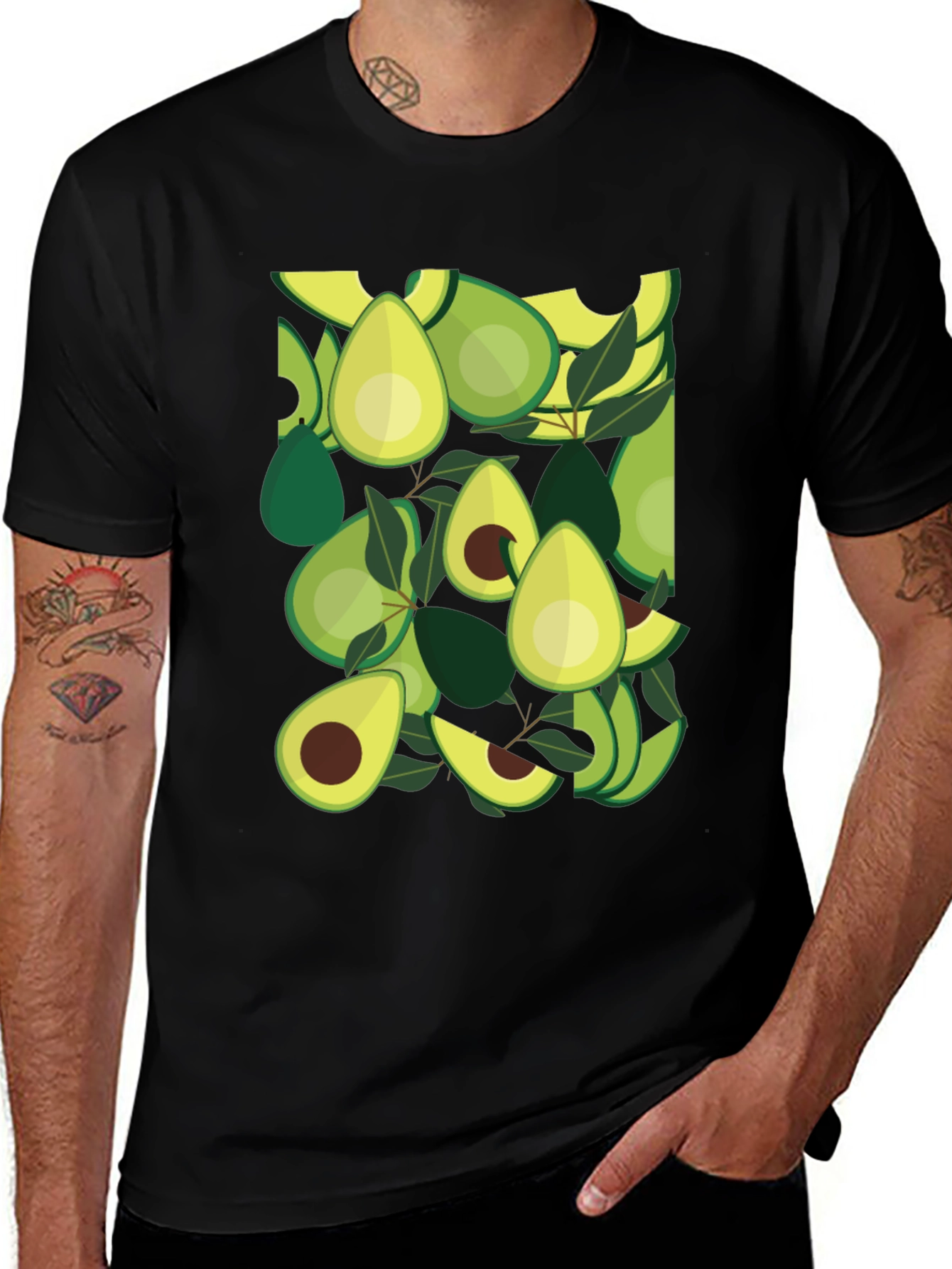 Variant 10 of Avocado Print Black T-Shirt