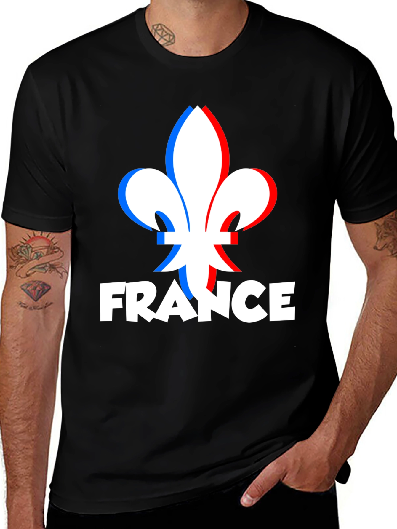 Variant 18 of France Fleur-de-lis Graphic Tee - Stylish Comfort