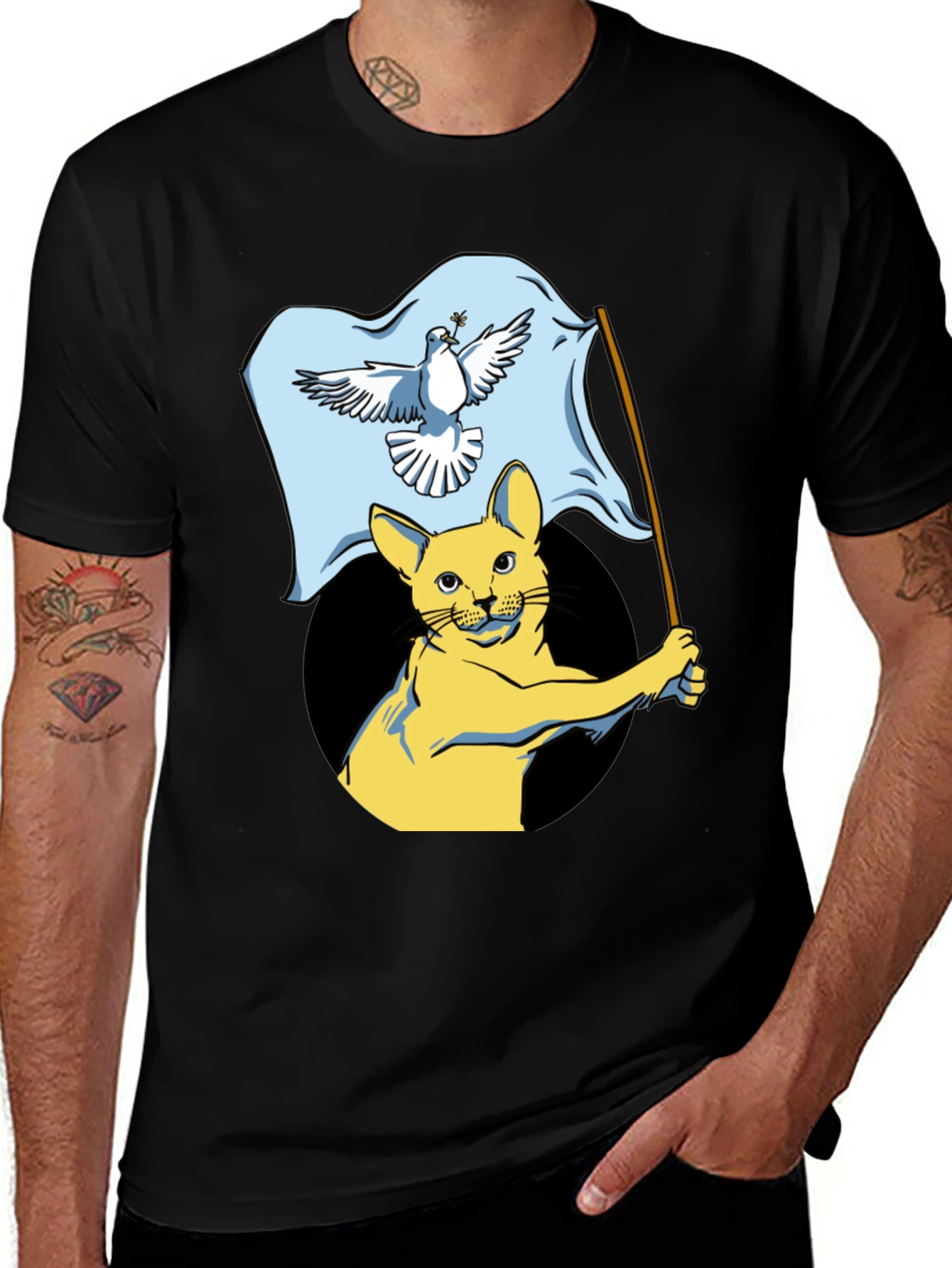 Variant 11 of Peace Cat T-Shirt