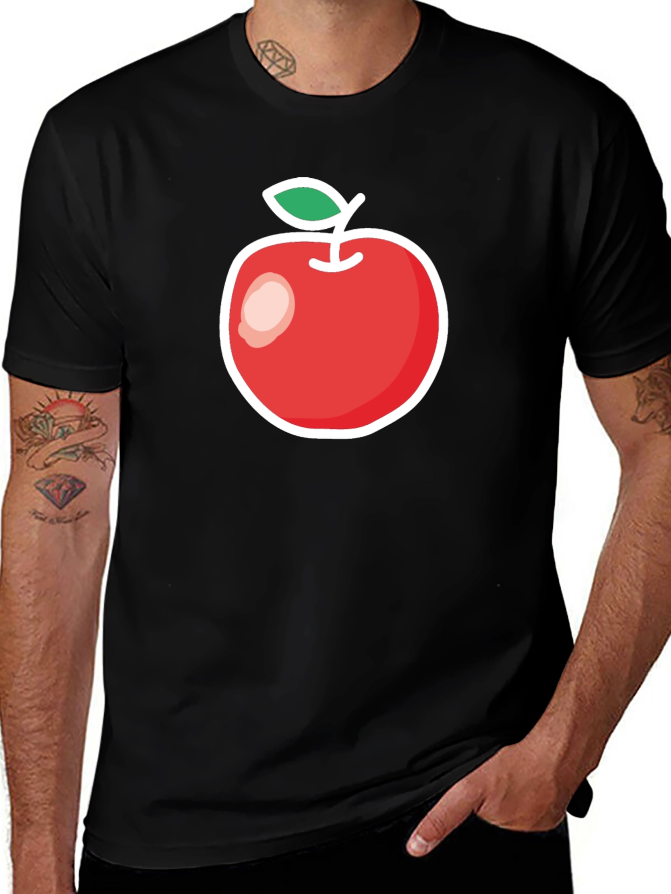 Variant 26 of Red Apple Graphic Tee - Stylish Cotton Comfort