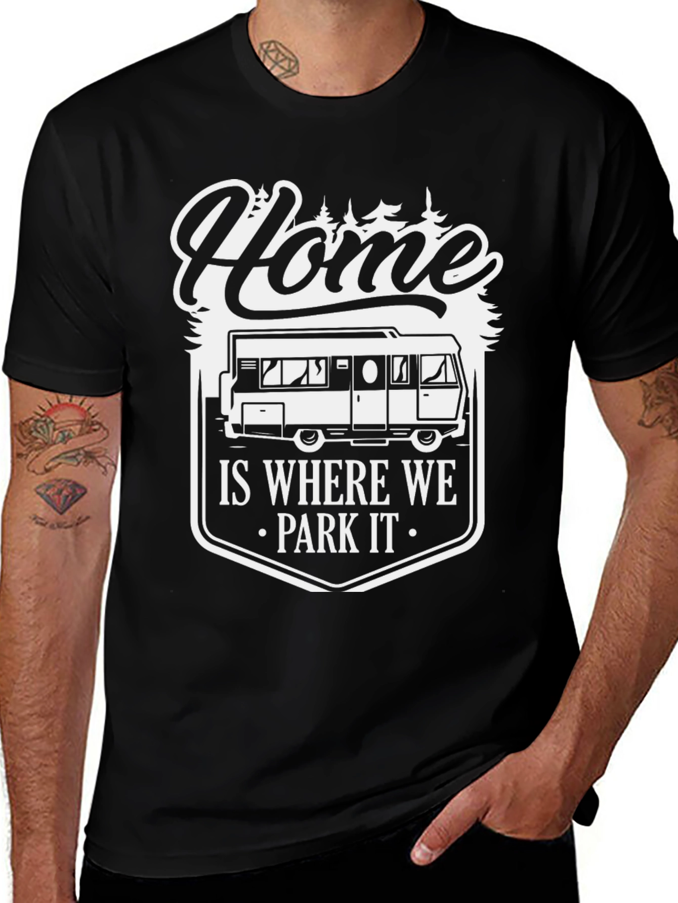 Variant 19 of Home is Where We Park It RV Camping T-Shirt